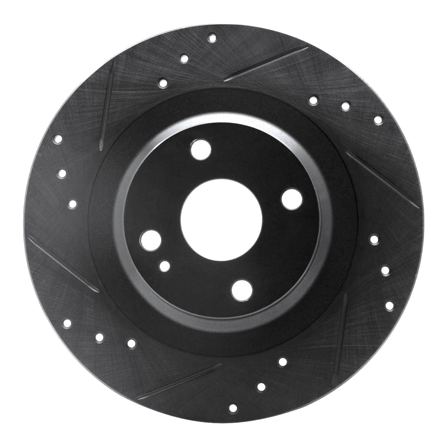 DYN 633-80072L DFC Brake Rotor - Drilled and Slotted - Black - Image 3
