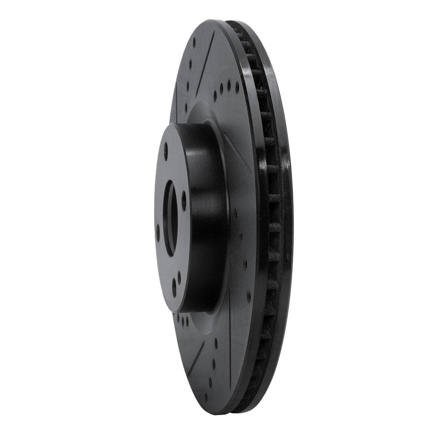 DYN 633-80074L DFC Brake Rotor - Drilled and Slotted - Black