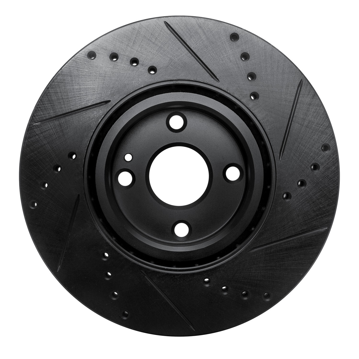 DYN 633-80074L DFC Brake Rotor - Drilled and Slotted - Black - Image 2