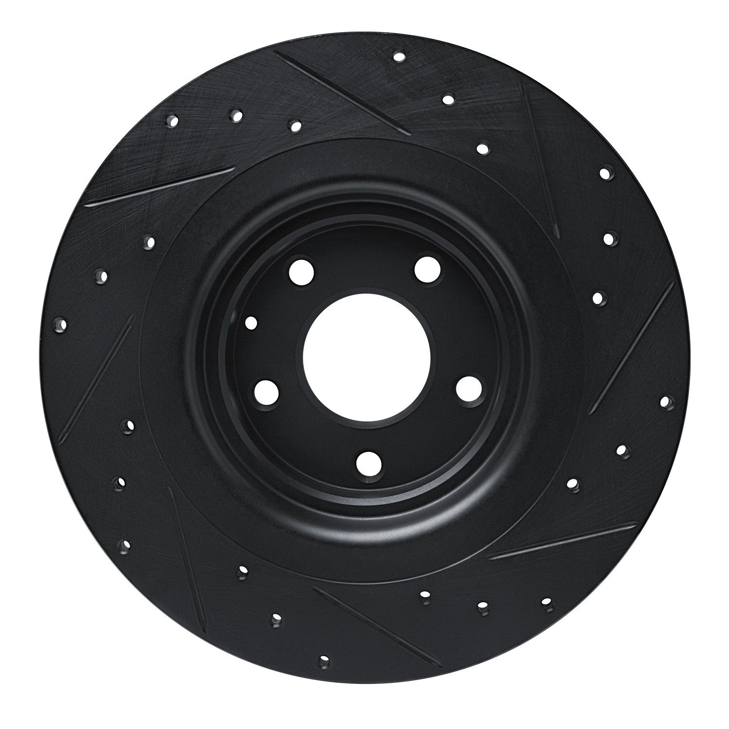 DYN 633-80077L DFC Brake Rotor - Drilled and Slotted - Black - Image 2