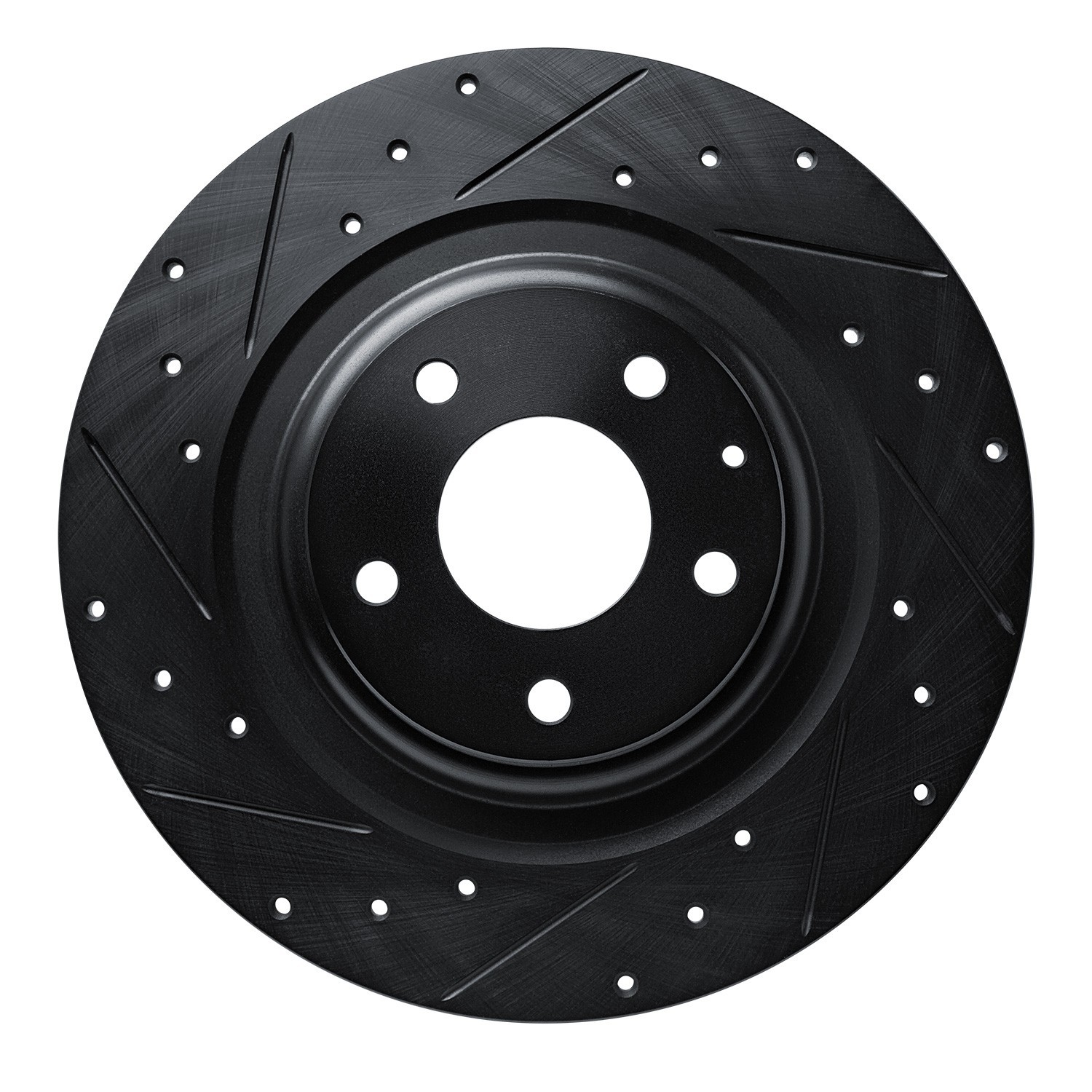 DYN 633-80077L DFC Brake Rotor - Drilled and Slotted - Black - Image 3
