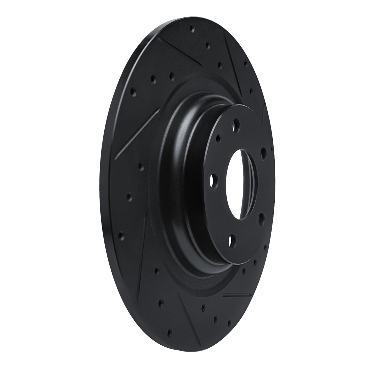 DYN 633-80077R DFC Brake Rotor - Drilled and Slotted - Black
