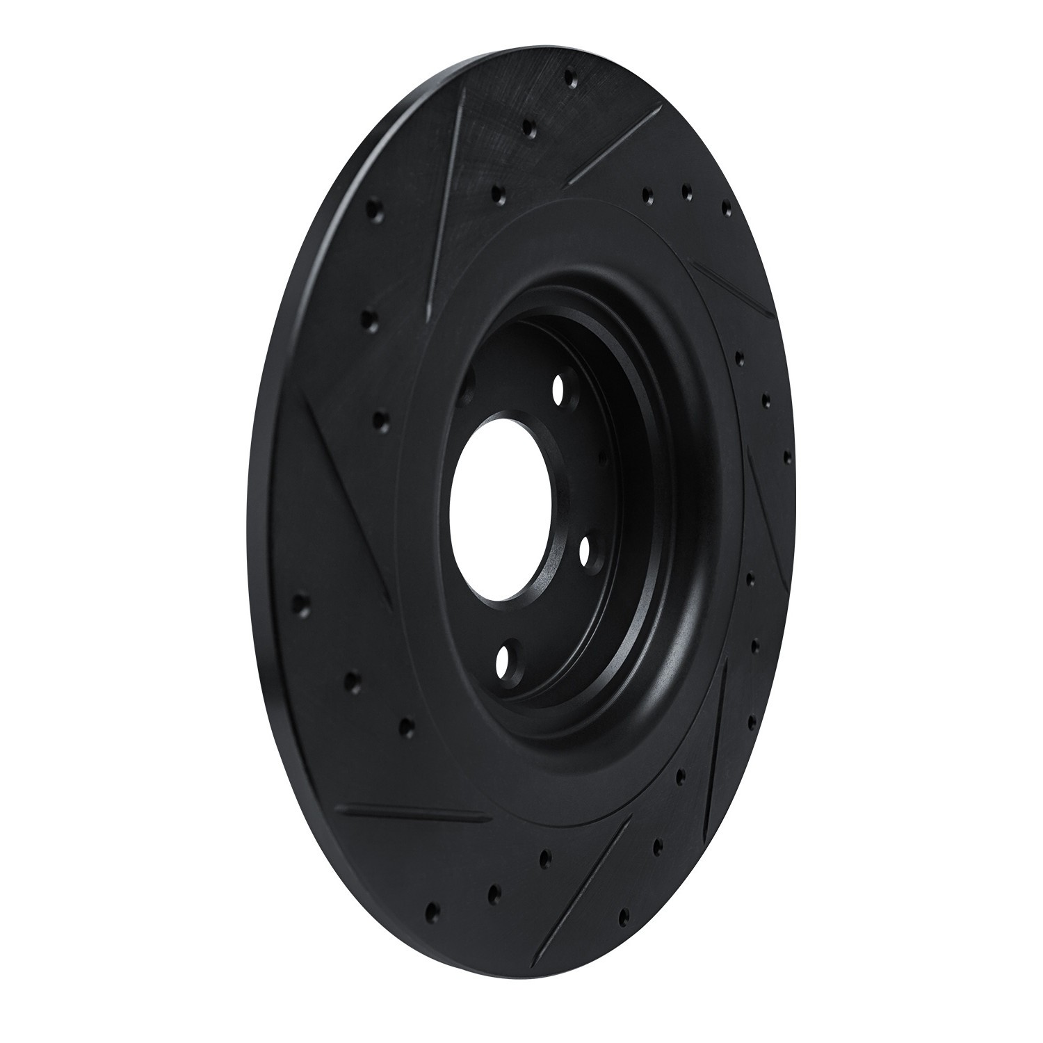 DYN 633-80077R DFC Brake Rotor - Drilled and Slotted - Black - Image 2