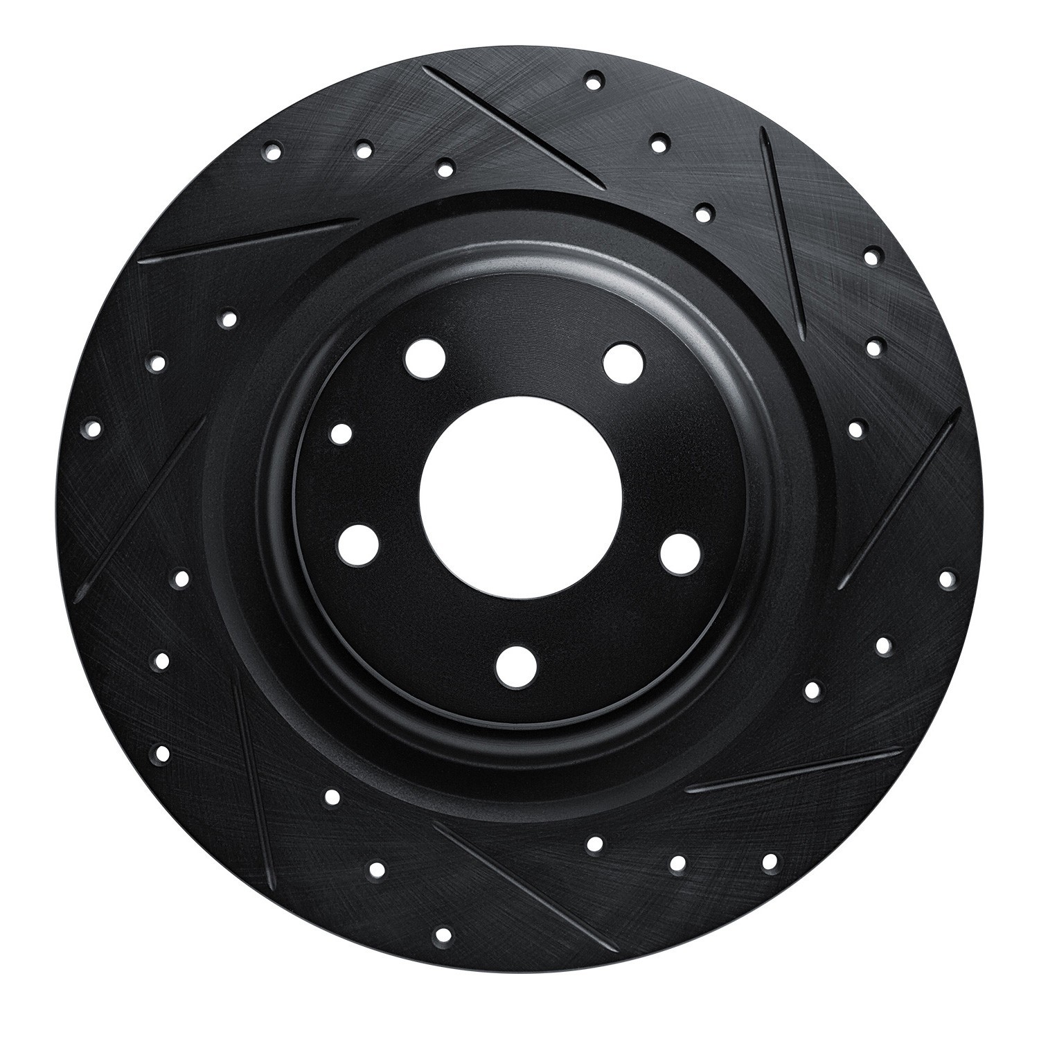 DYN 633-80077R DFC Brake Rotor - Drilled and Slotted - Black - Image 3