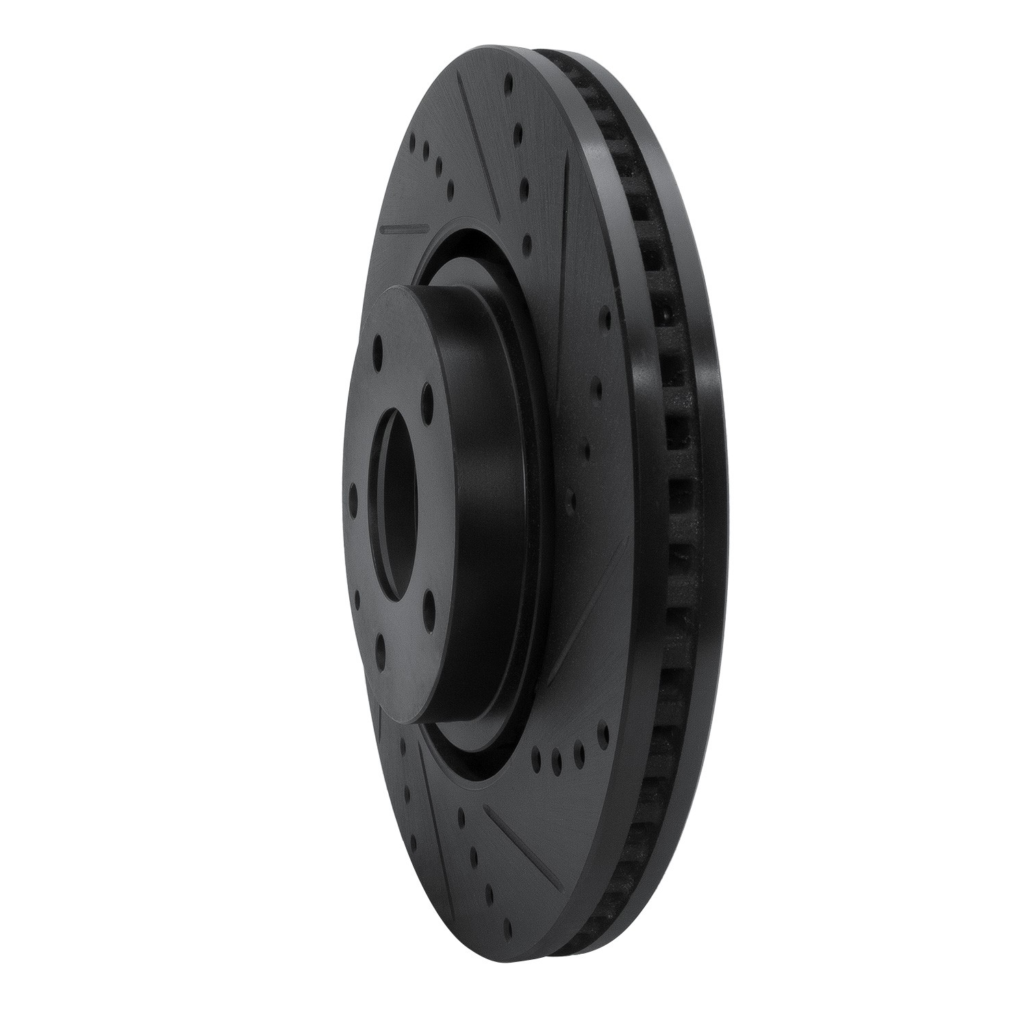 DYN 633-80078R DFC Brake Rotor - Drilled and Slotted - Black