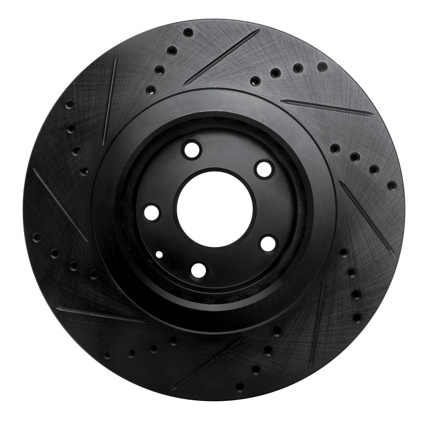 DYN 633-80078R DFC Brake Rotor - Drilled and Slotted - Black - Image 2