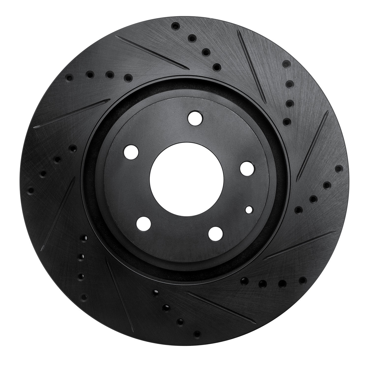 DYN 633-80078R DFC Brake Rotor - Drilled and Slotted - Black - Image 3
