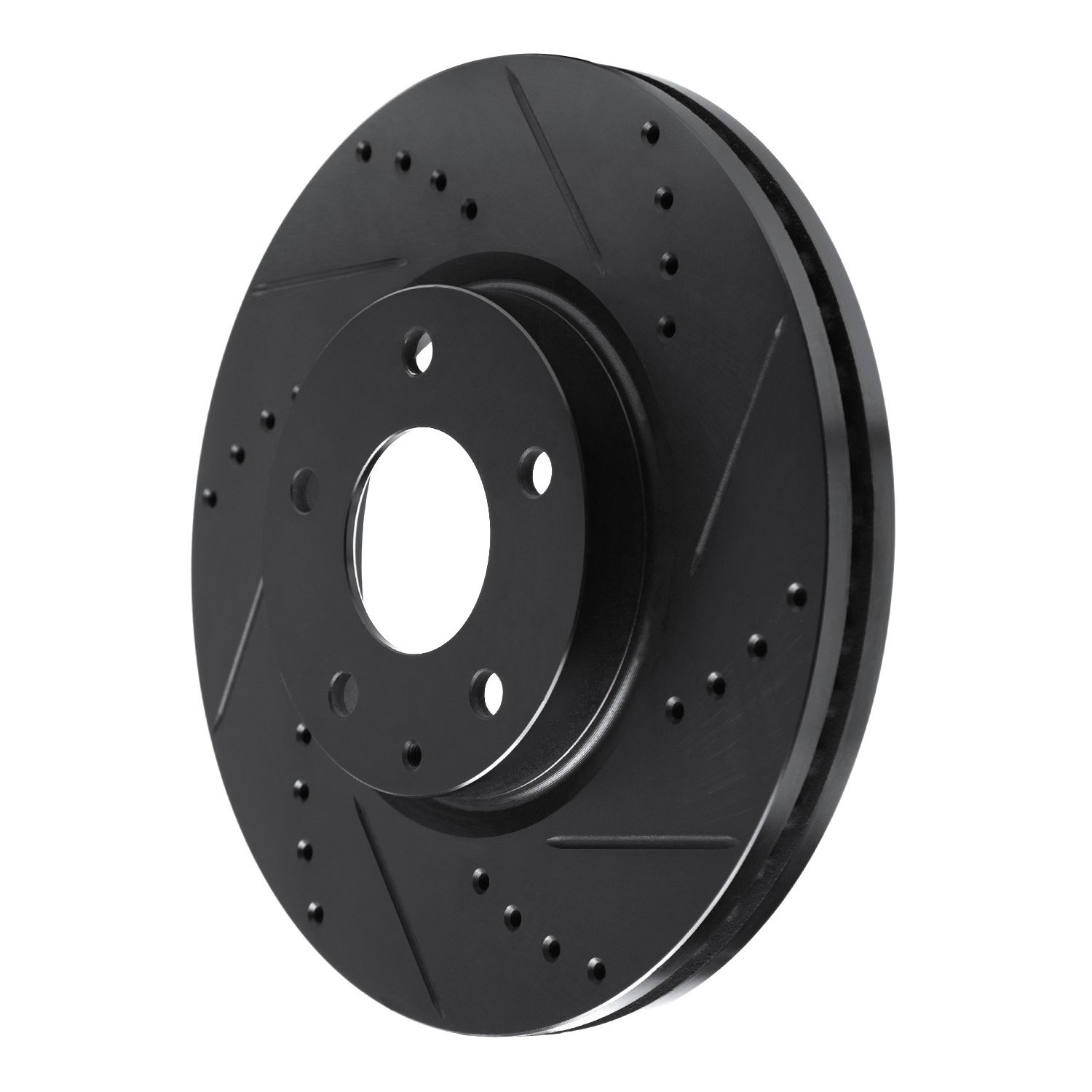 DYN 633-80080R DFC Brake Rotor - Drilled and Slotted - Black