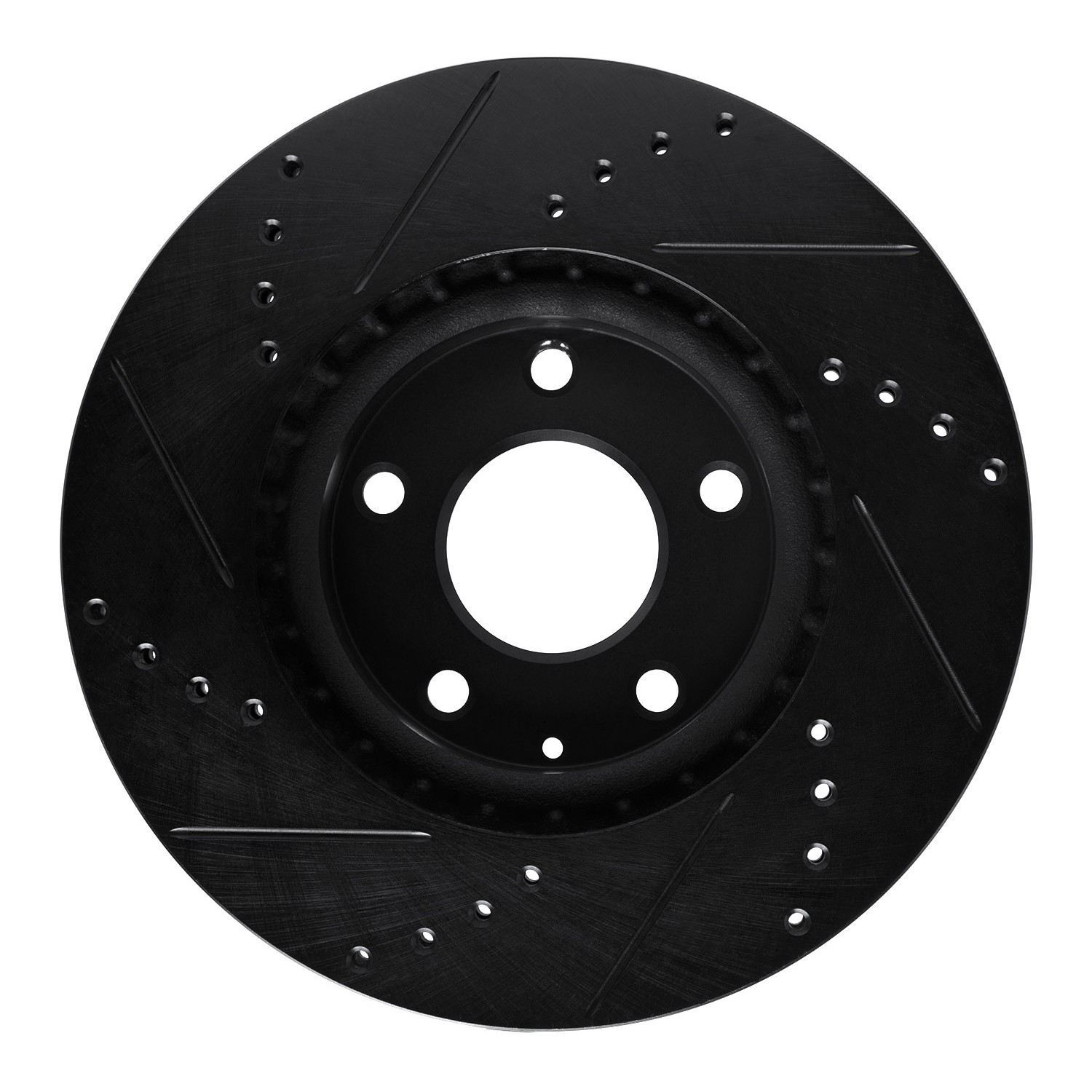 DYN 633-80080R DFC Brake Rotor - Drilled and Slotted - Black - Image 2