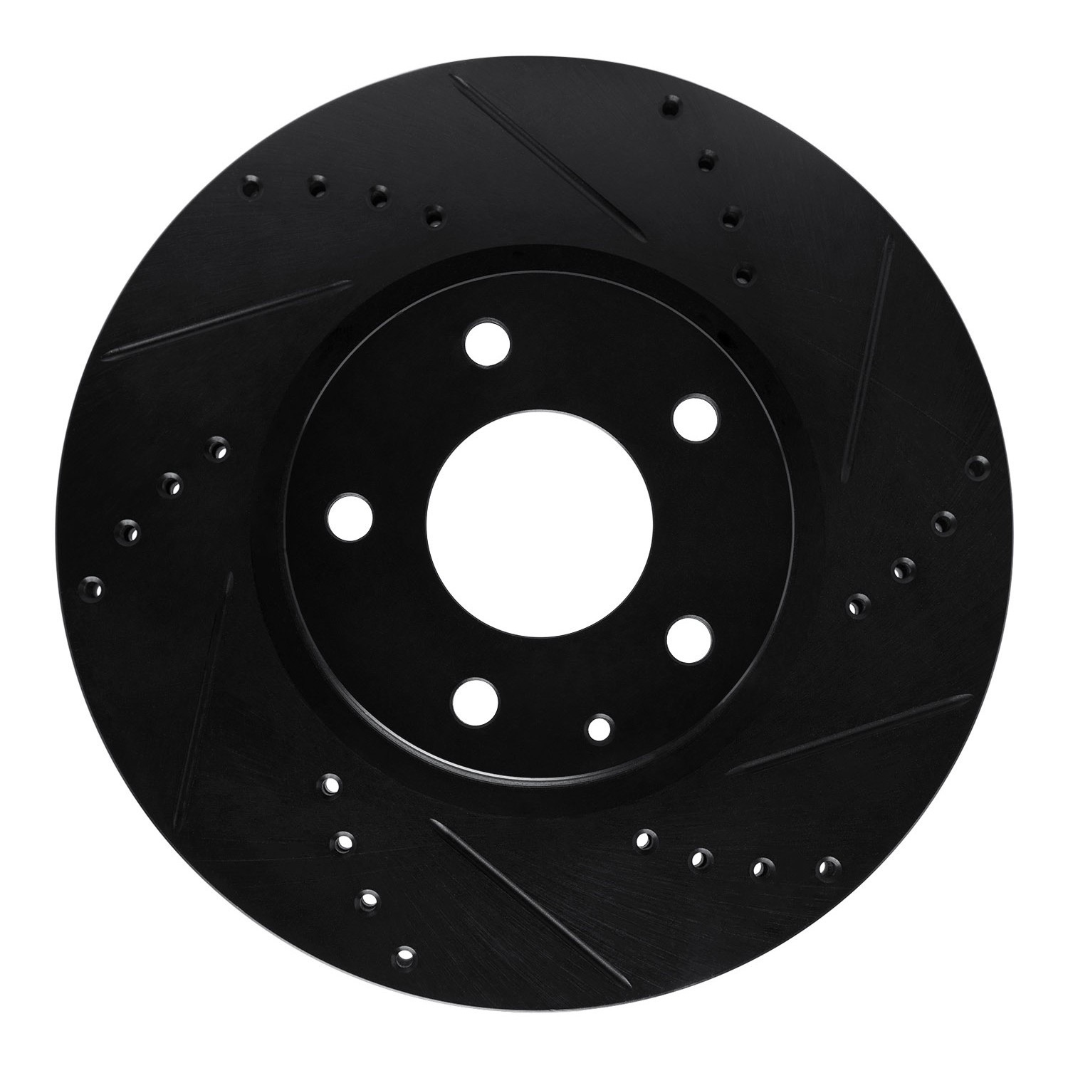 DYN 633-80080R DFC Brake Rotor - Drilled and Slotted - Black - Image 3