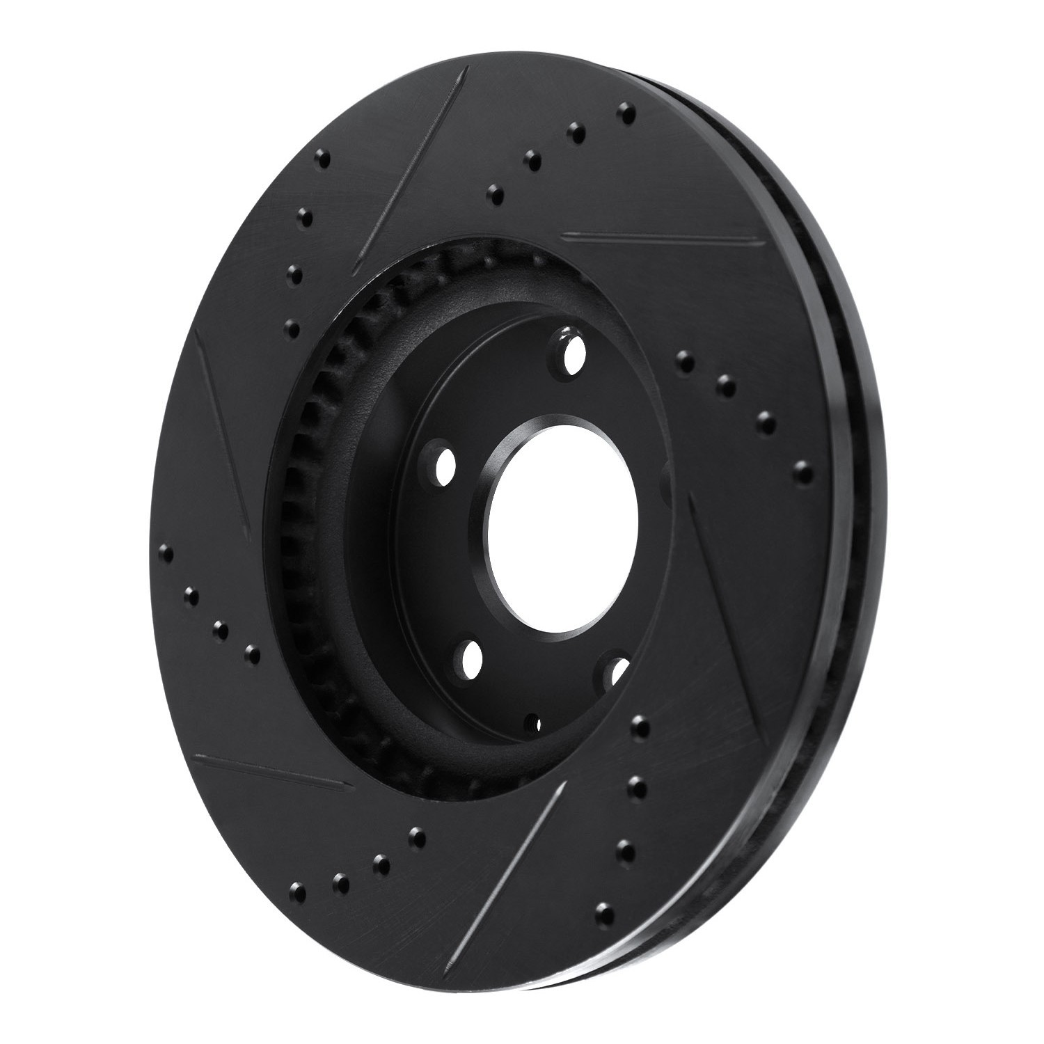 DYN 633-80080R DFC Brake Rotor - Drilled and Slotted - Black - Image 5