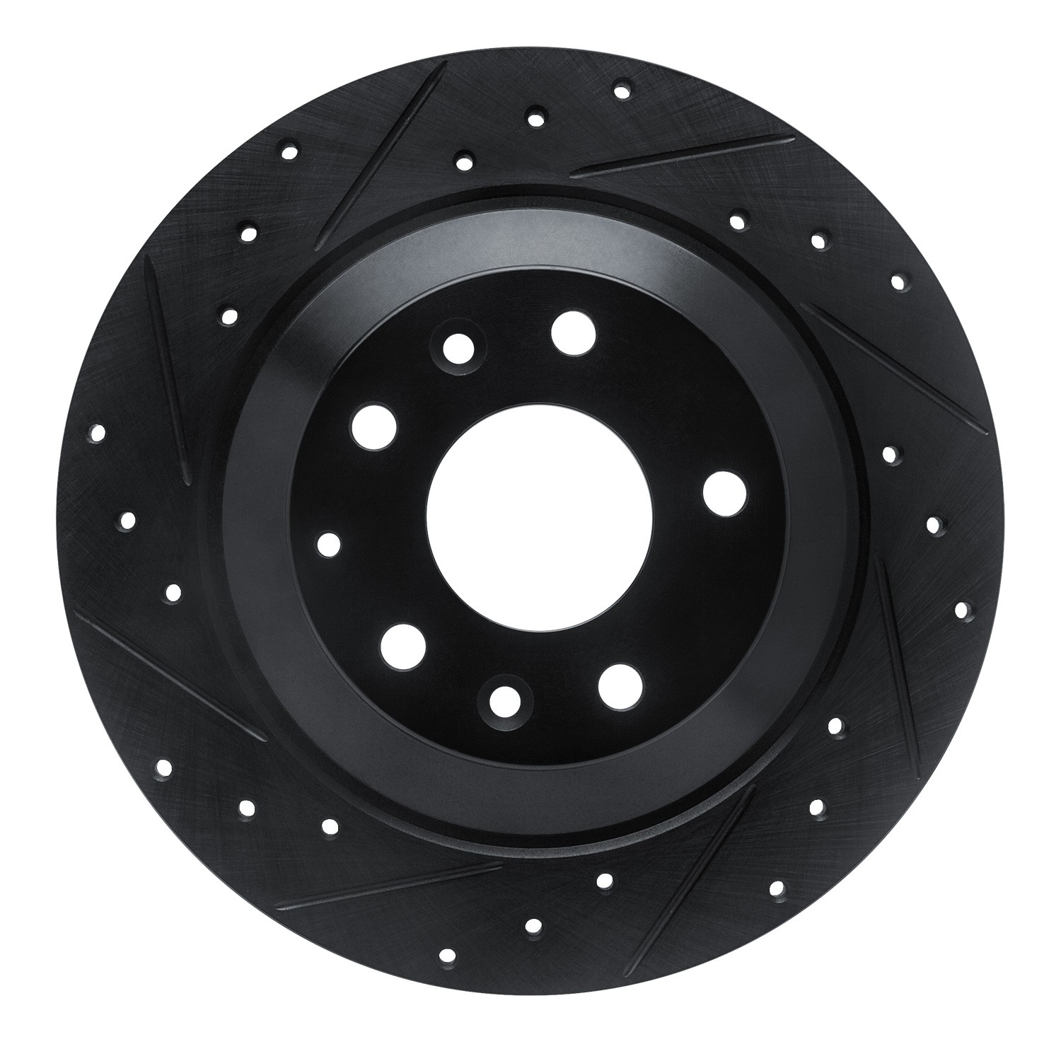 DYN 633-80083L DFC Brake Rotor - Drilled and Slotted - Black