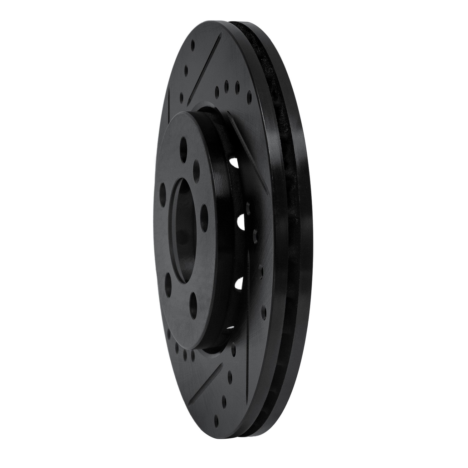 DYN 633-92058L DFC Brake Rotor - Drilled and Slotted - Black