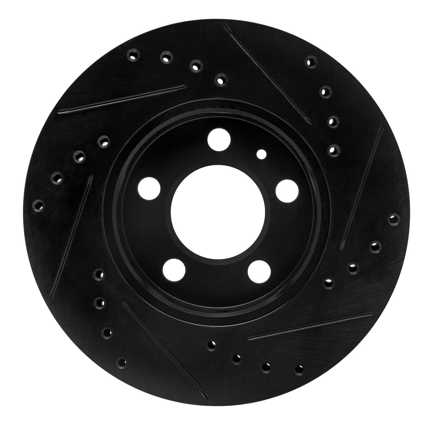 DYN 633-92058L DFC Brake Rotor - Drilled and Slotted - Black - Image 2