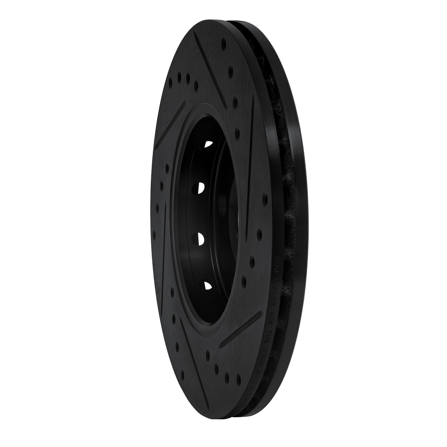 DYN 633-92058L DFC Brake Rotor - Drilled and Slotted - Black - Image 5