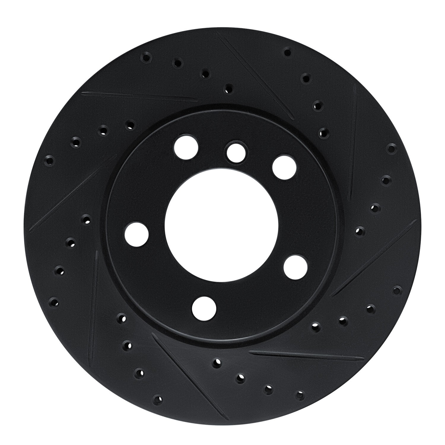 DYN 633-92099R DFC Brake Rotor - Drilled and Slotted - Black