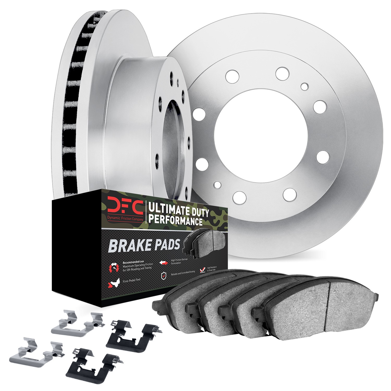 DYN 6412-40001 DFC Brake Rotor- HD Brake Pad - Hardware