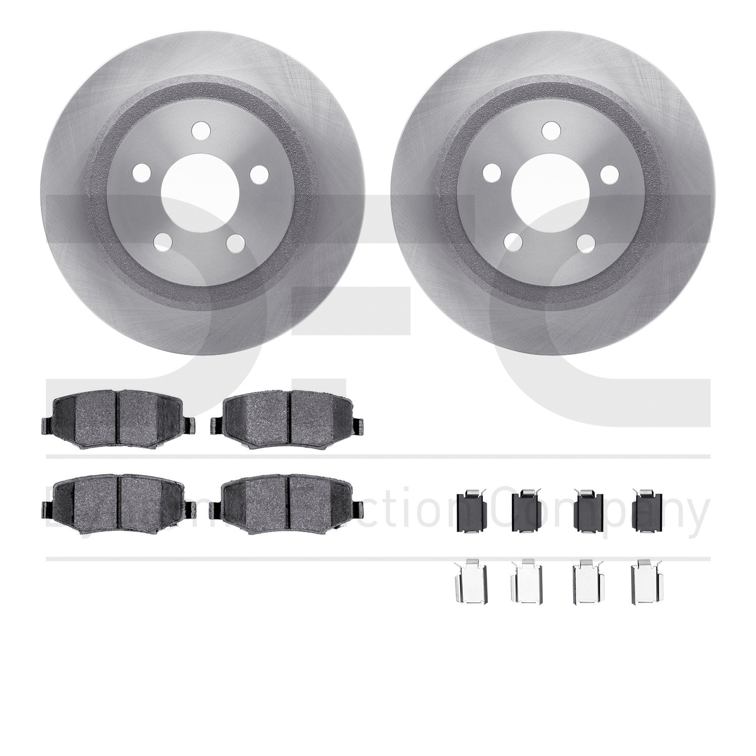 DYN 6412-42076 DFC Brake Rotor- HD Brake Pad - Hardware