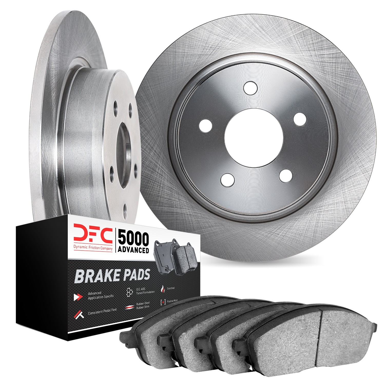 DYN-6502-74225 DFC Brake Rotor with 5000 Advanced Brake Pads - Image 2
