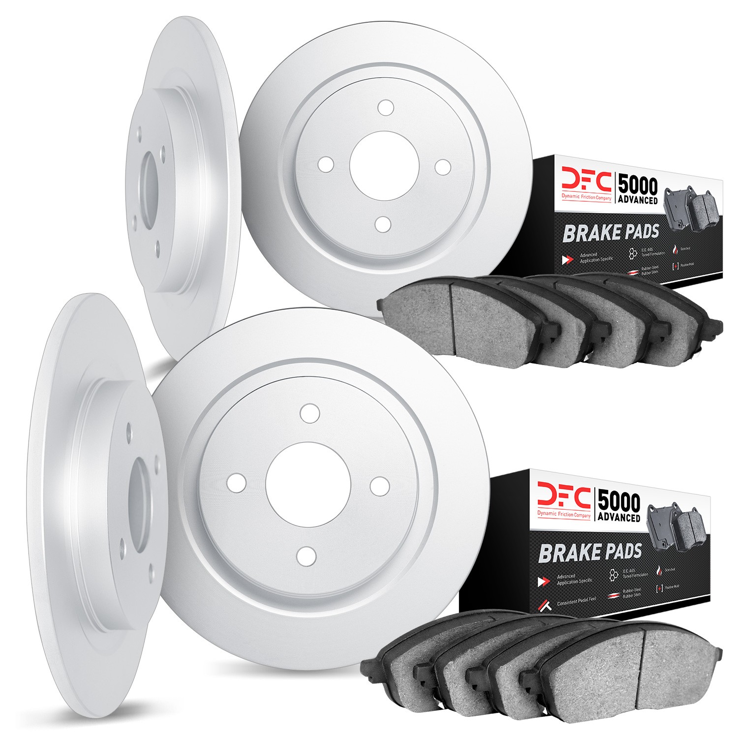 DYN 6504-07010 DFC Rotors with 5000 Advanced Brake Pads