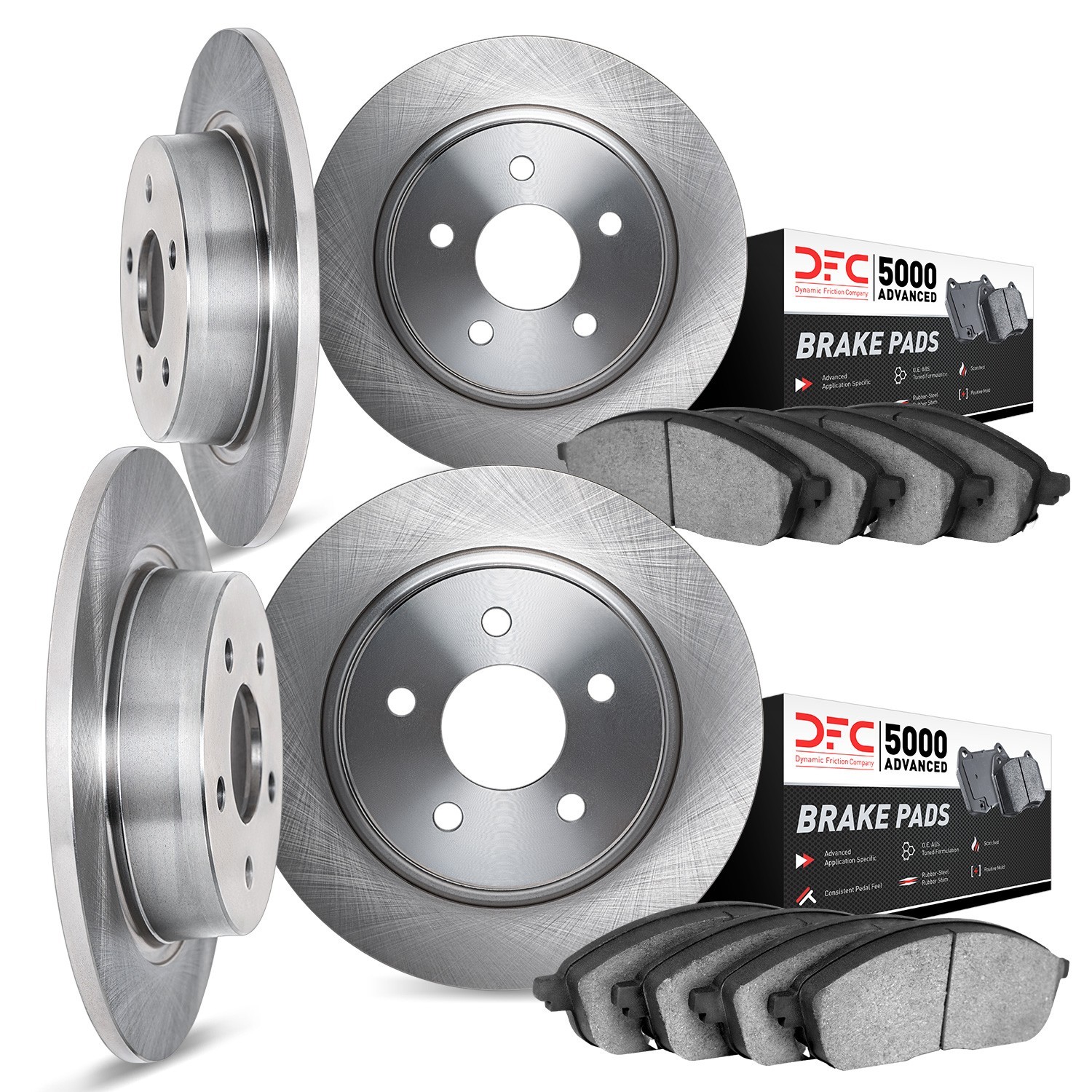 DYN 6504-52019 DFC Rotors with 5000 Advanced Brake Pads
