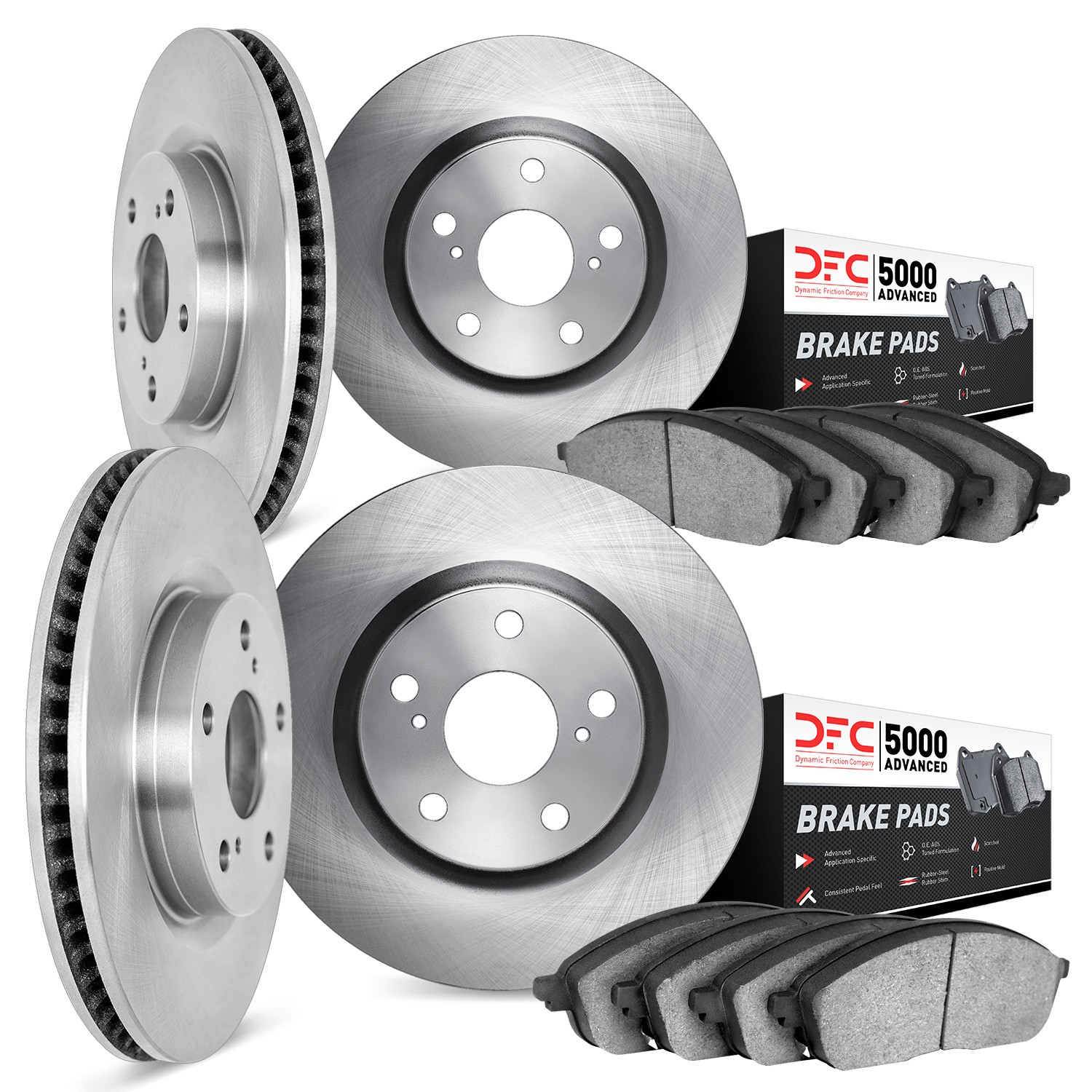 DYN 6504-52028 DFC Rotors with 5000 Advanced Brake Pads