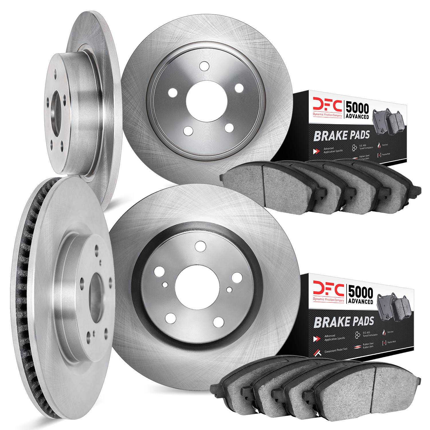DYN 6504-74198 DFC Rotors with 5000 Advanced Brake Pads