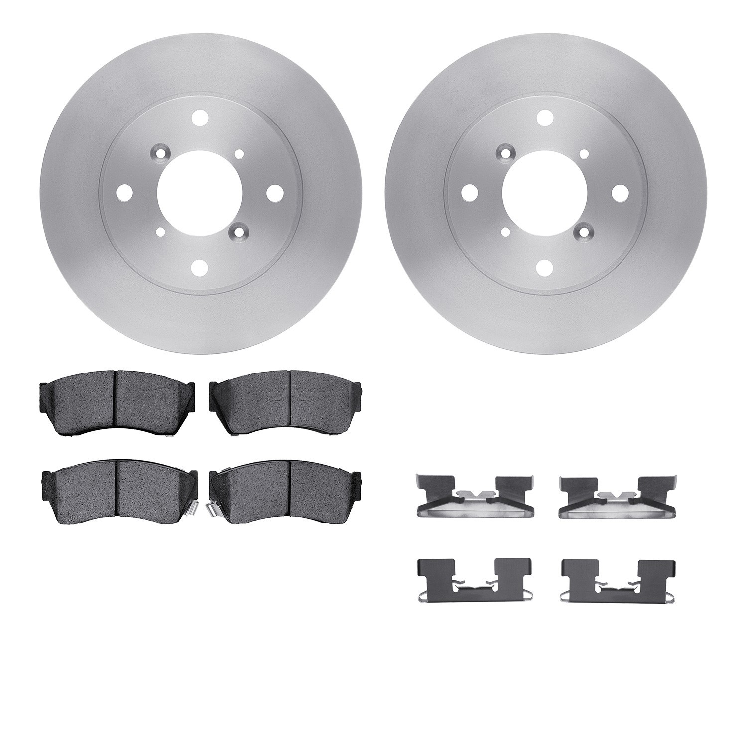 DYN 6512-01017 DFC Brake Rotor with 5000 Brake Pads and Hardware Kit