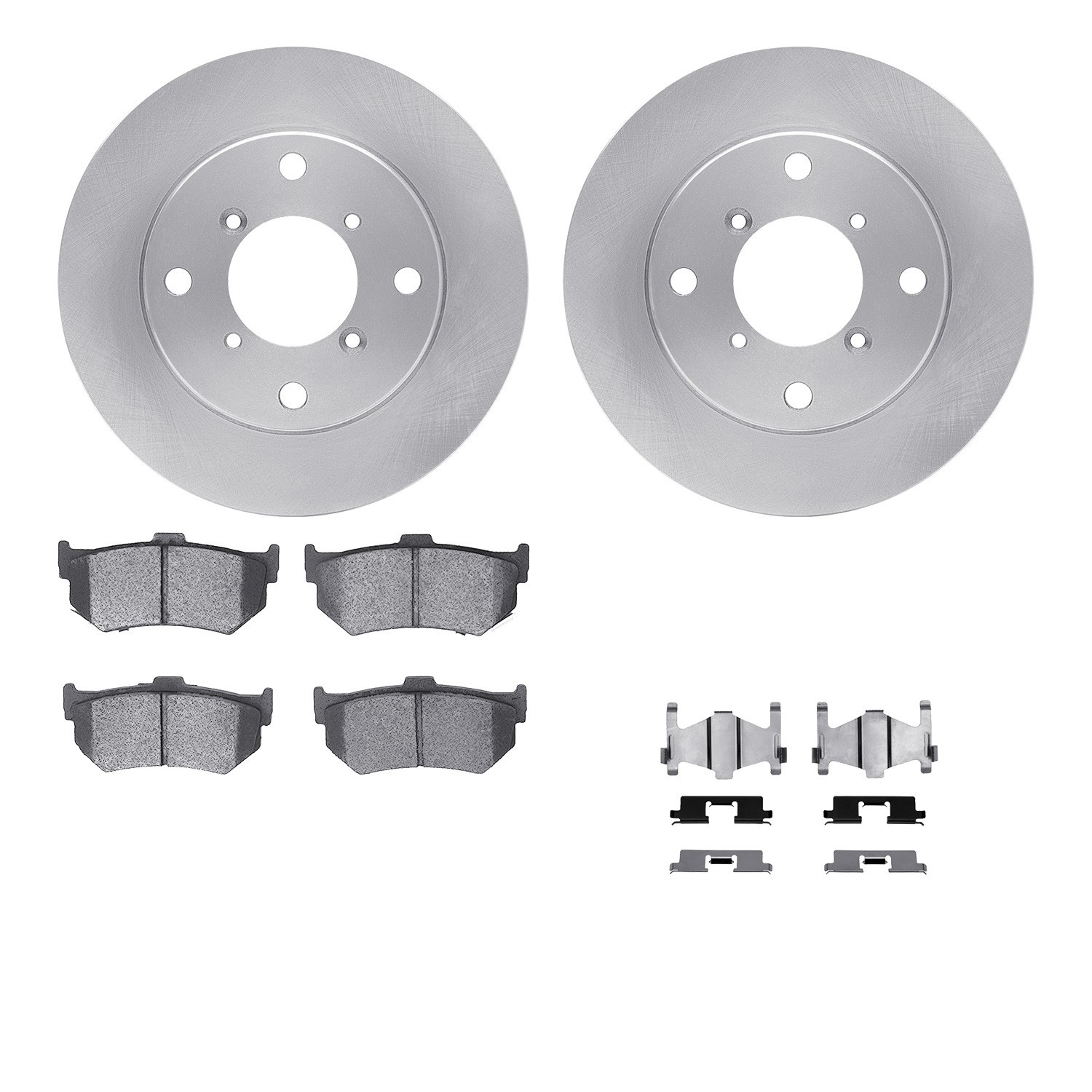 DYN 6512-01020 DFC Brake Rotor with 5000 Brake Pads and Hardware Kit