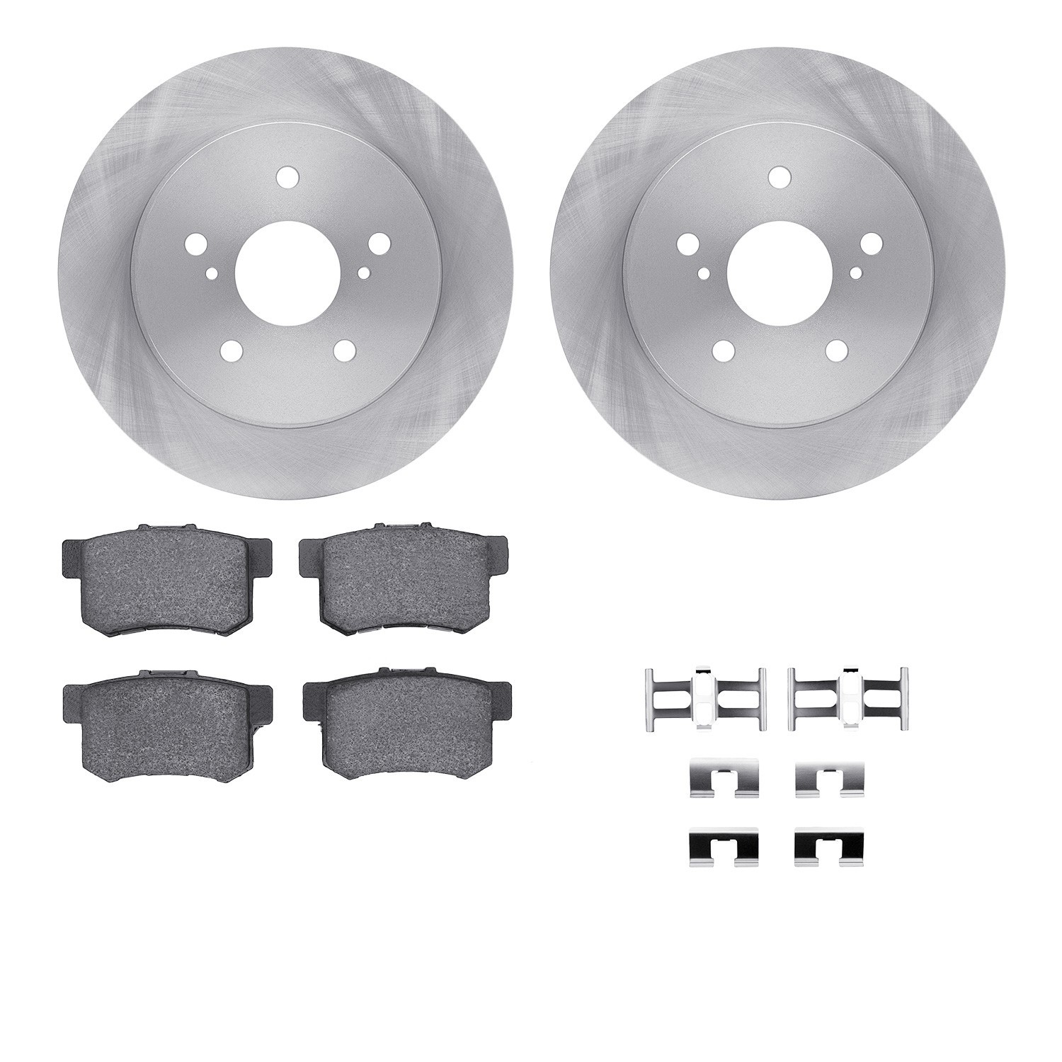 DYN 6512-01038 DFC Brake Rotor with 5000 Brake Pads and Hardware Kit