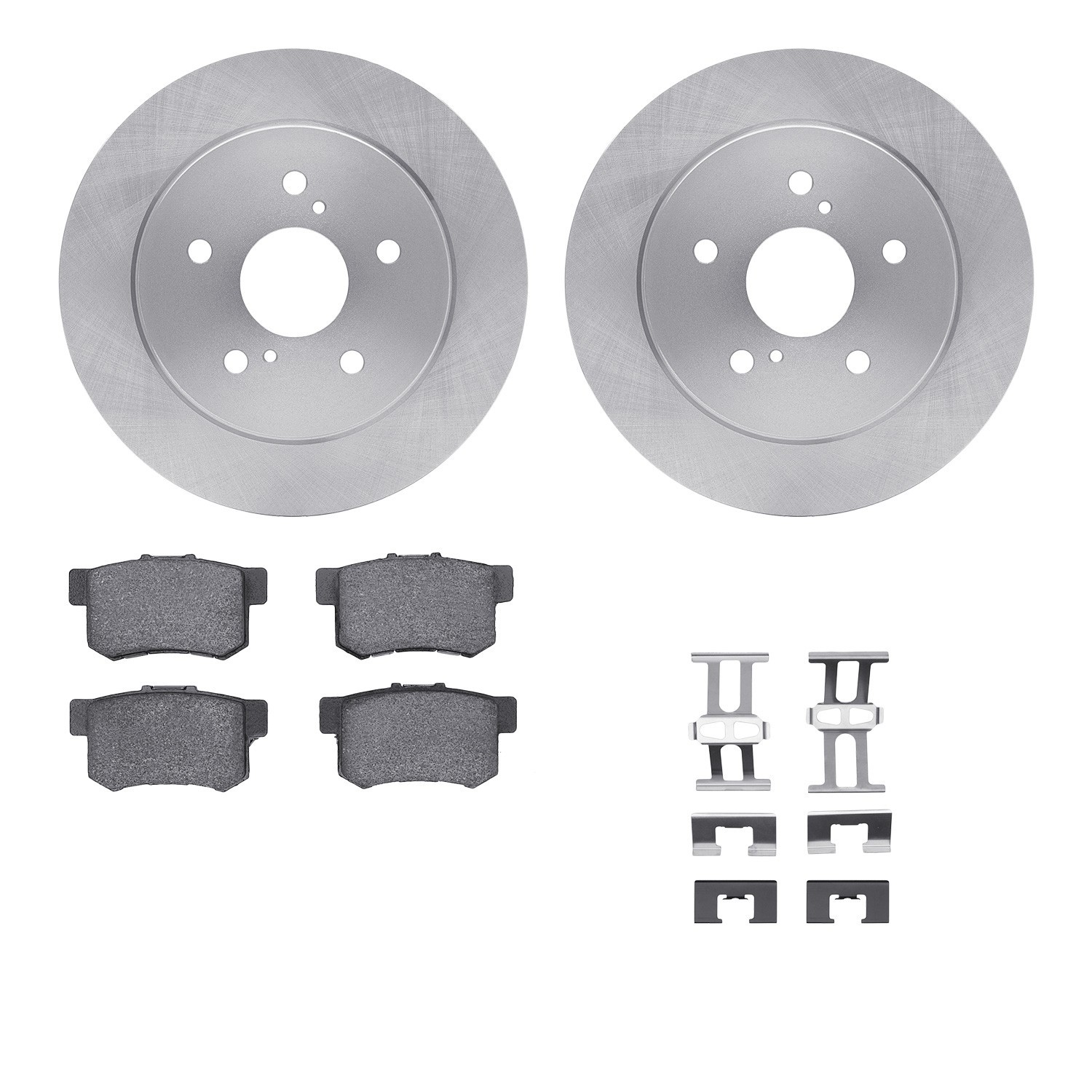 DYN 6512-01041 DFC Brake Rotor with 5000 Brake Pads and Hardware Kit