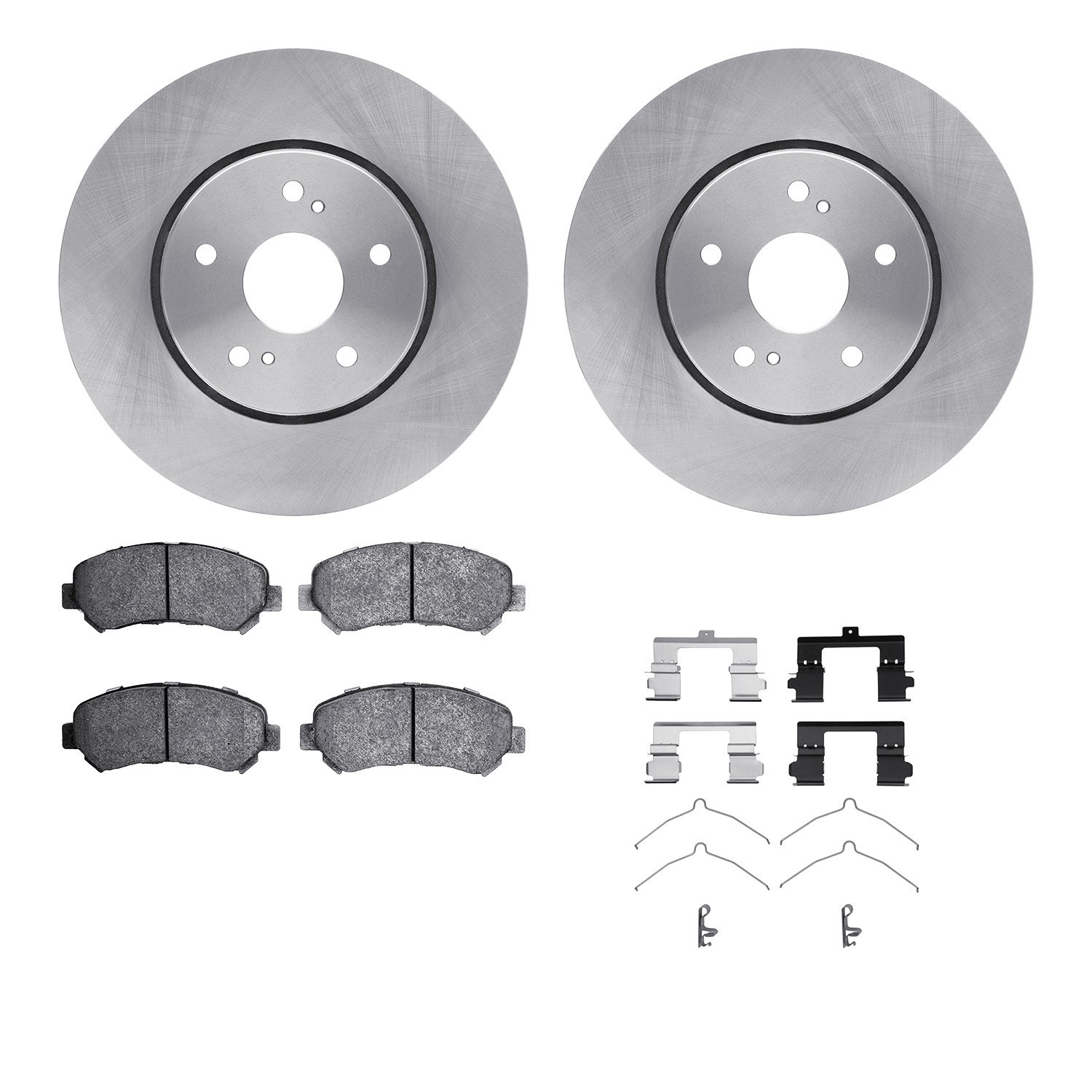 DYN 6512-01044 DFC Brake Rotor with 5000 Brake Pads and Hardware Kit