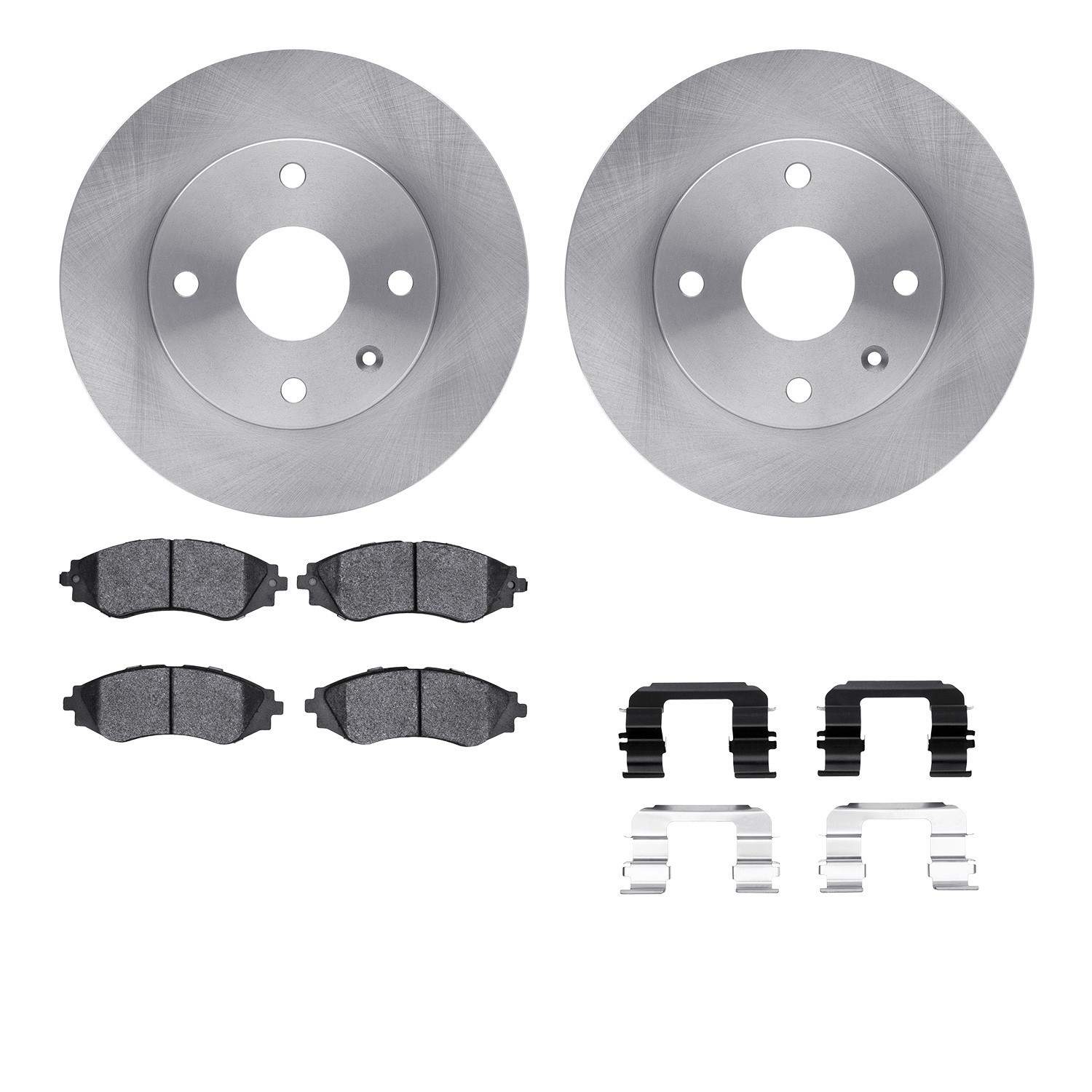 DYN 6512-01053 DFC Brake Rotor with 5000 Brake Pads and Hardware Kit