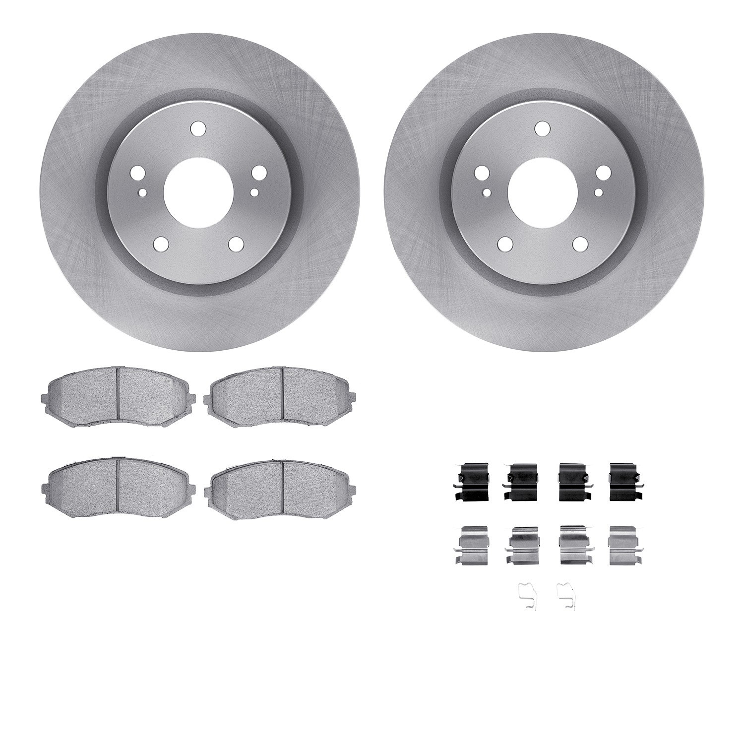 DYN 6512-01071 DFC Brake Rotor with 5000 Brake Pads and Hardware Kit
