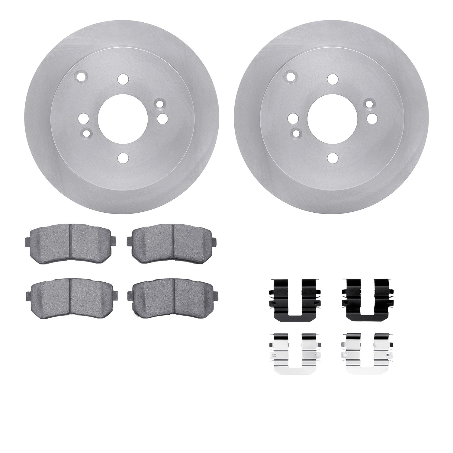 DYN 6512-03105 DFC Brake Rotor with 5000 Brake Pads and Hardware Kit