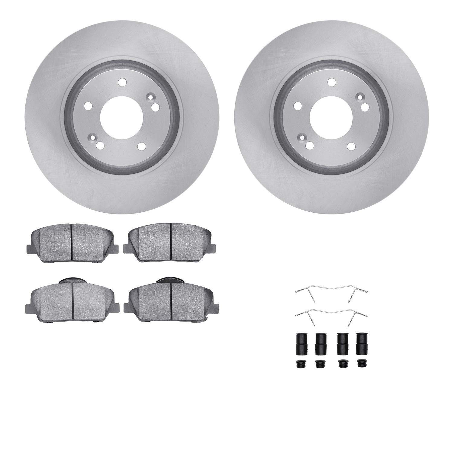 DYN 6512-03120 DFC Brake Rotor with 5000 Brake Pads and Hardware Kit