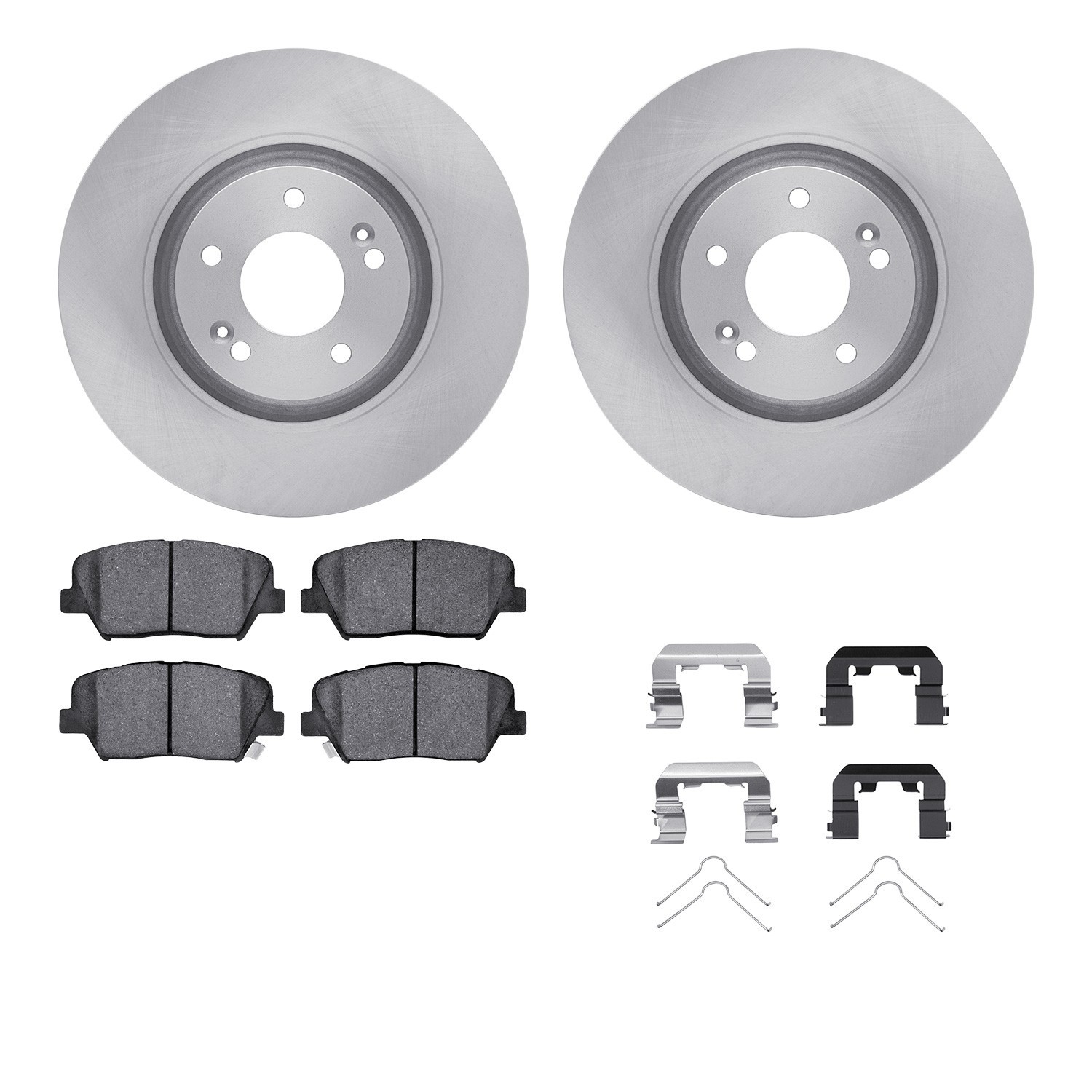 DYN-6512-03121 DFC Brake Rotor with 5000 Brake Pads and Hardware Kit