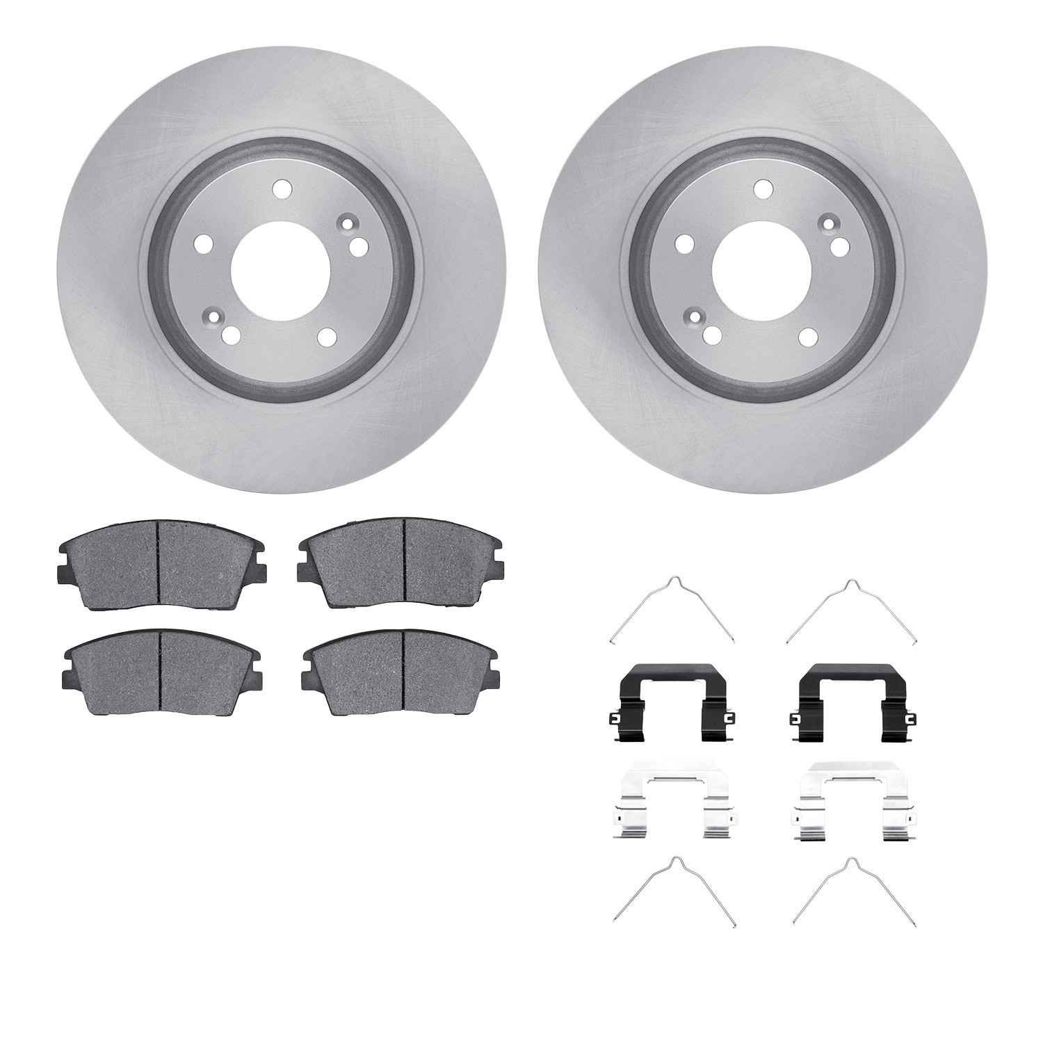 DYN 6512-03122 DFC Brake Rotor with 5000 Brake Pads and Hardware Kit