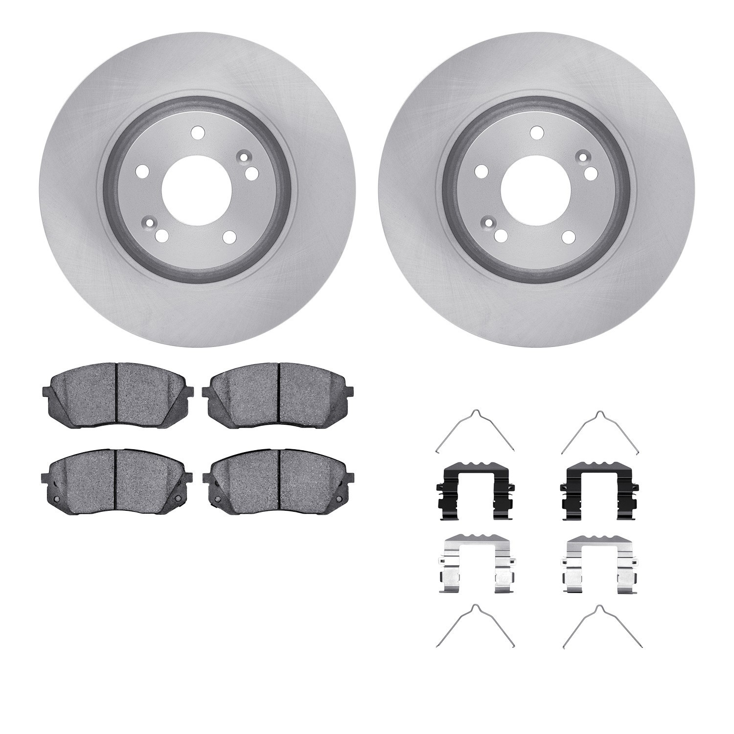 DYN-6512-03123 DFC Brake Rotor with 5000 Brake Pads and Hardware Kit