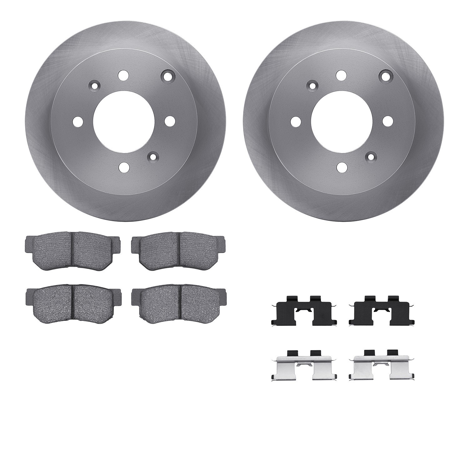 DYN-6512-03162 DFC Brake Rotor with 5000 Brake Pads and Hardware Kit