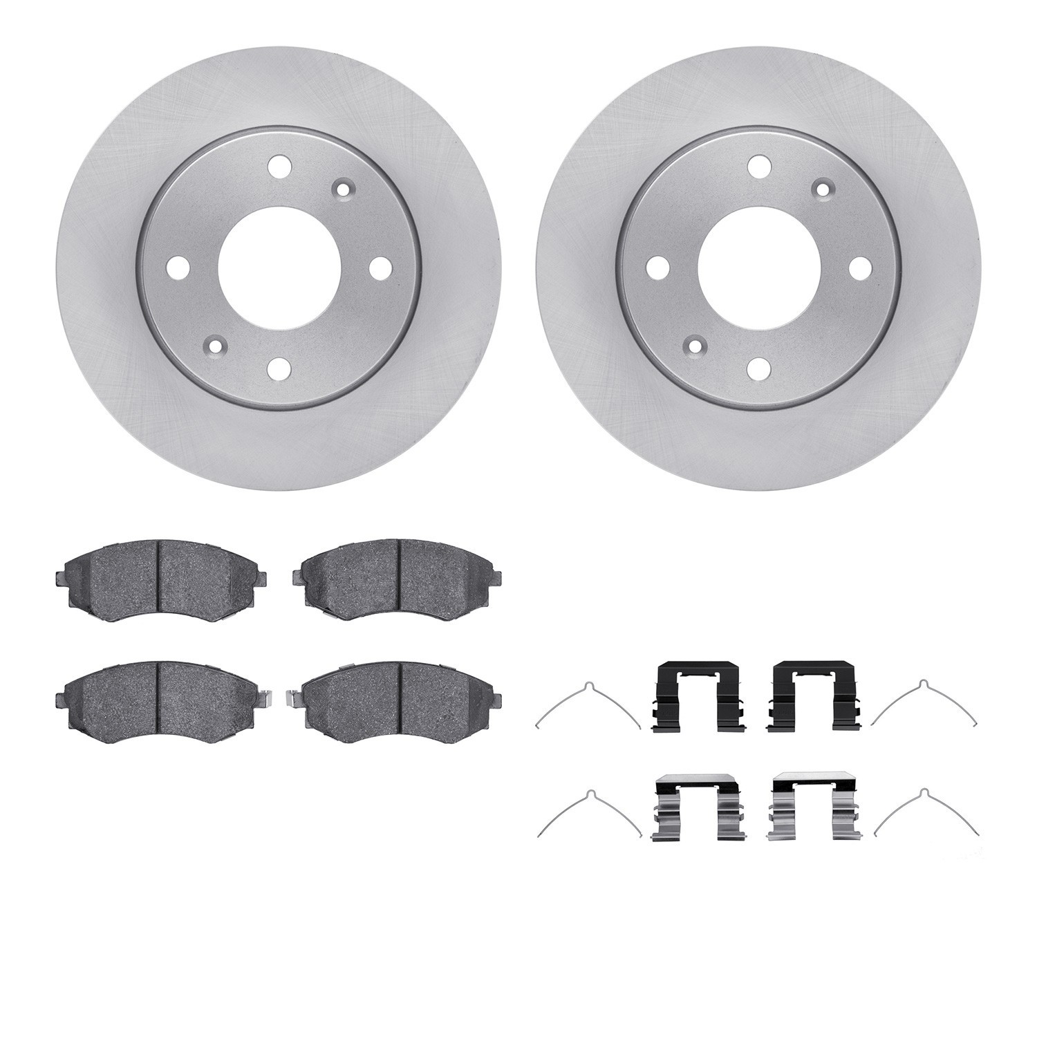 DYN 6512-03182 DFC Brake Rotor with 5000 Brake Pads and Hardware Kit