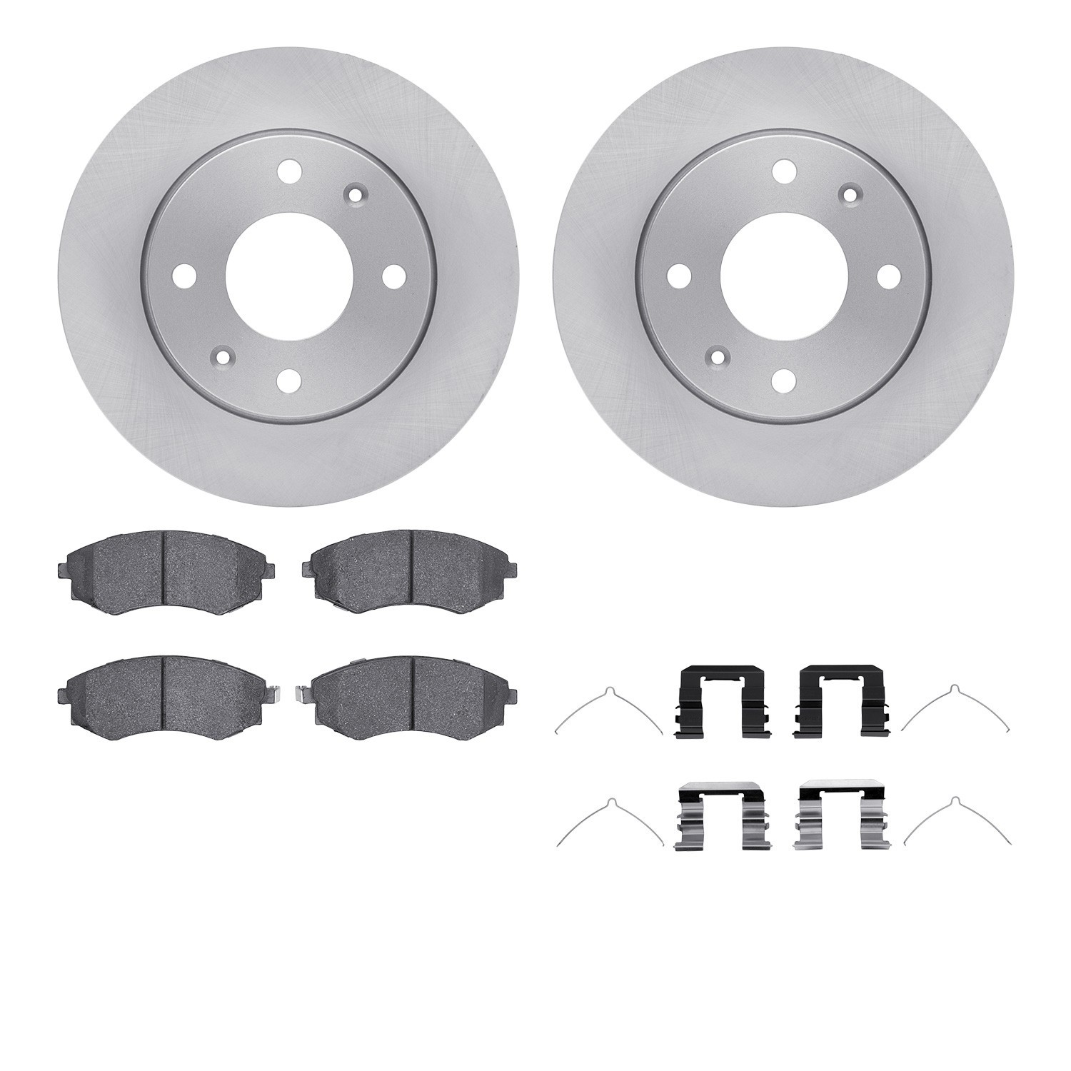 DYN 6512-03183 DFC Brake Rotor with 5000 Brake Pads and Hardware Kit