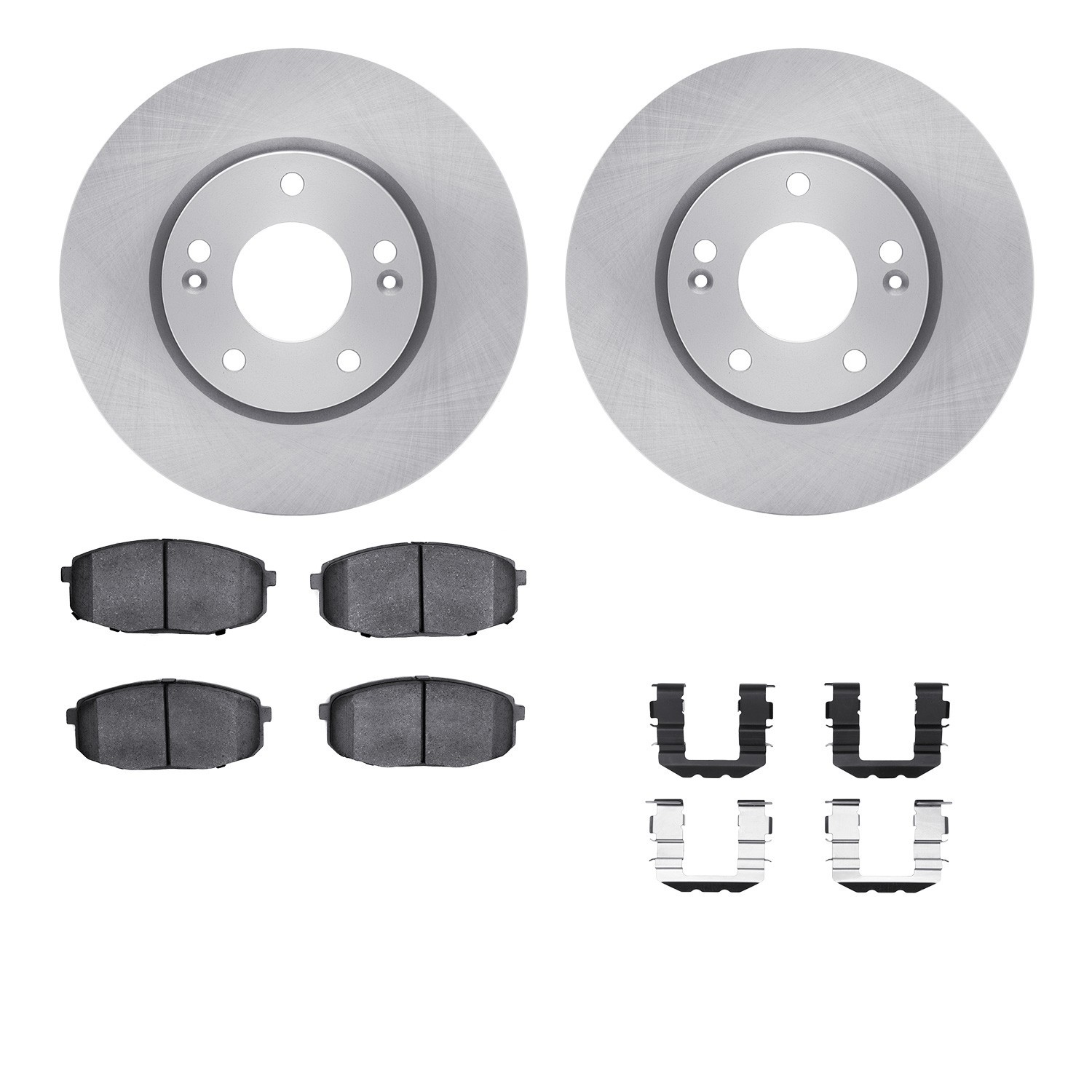 DYN-6512-03197 DFC Brake Rotor with 5000 Brake Pads and Hardware Kit