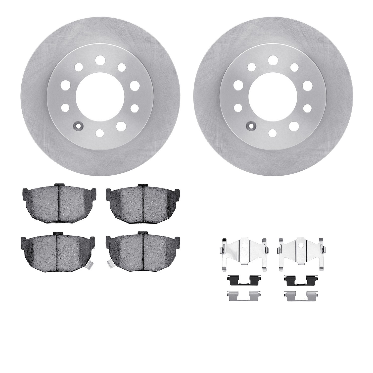 DYN 6512-03201 DFC Brake Rotor with 5000 Brake Pads and Hardware Kit