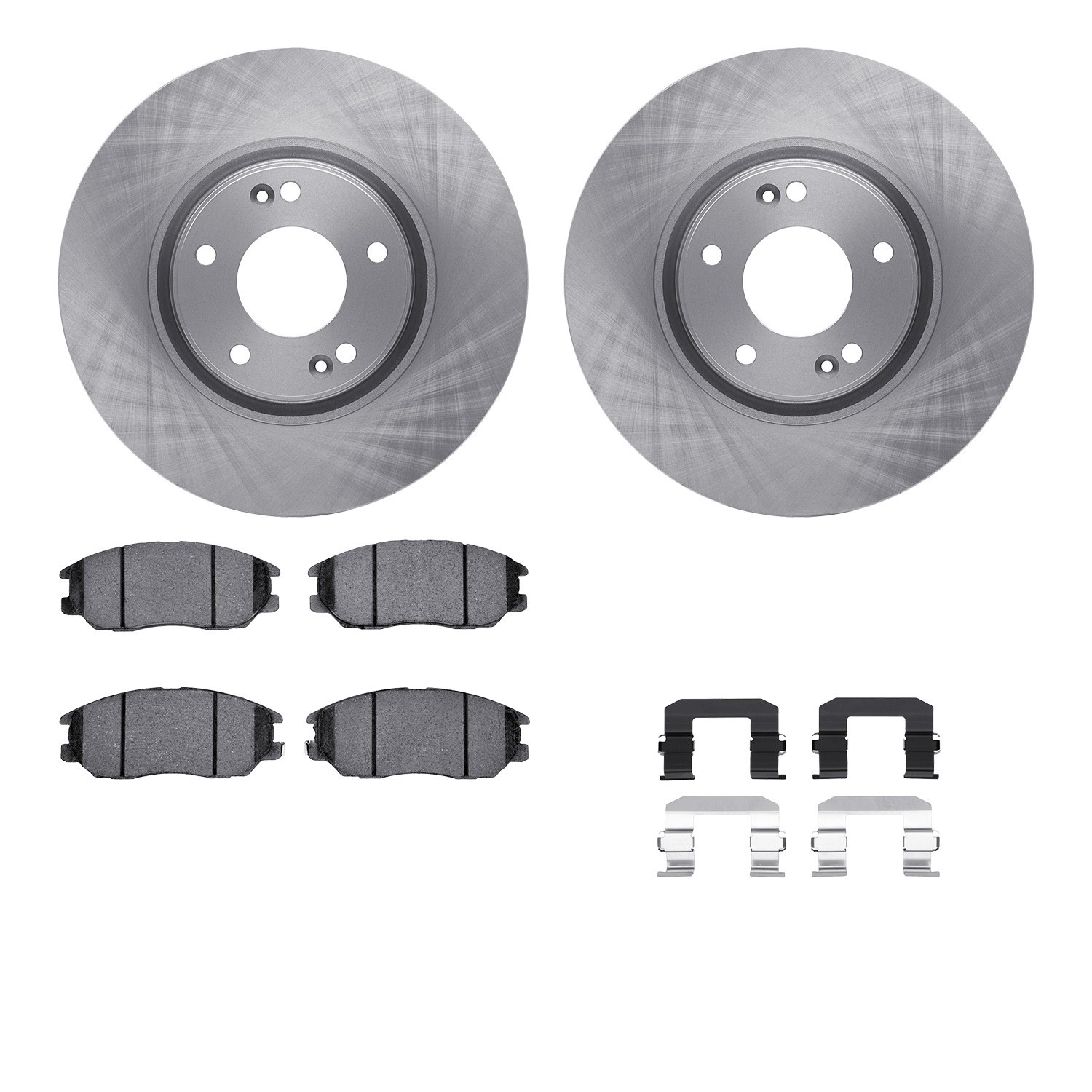 DYN 6512-03211 DFC Brake Rotor with 5000 Brake Pads and Hardware Kit