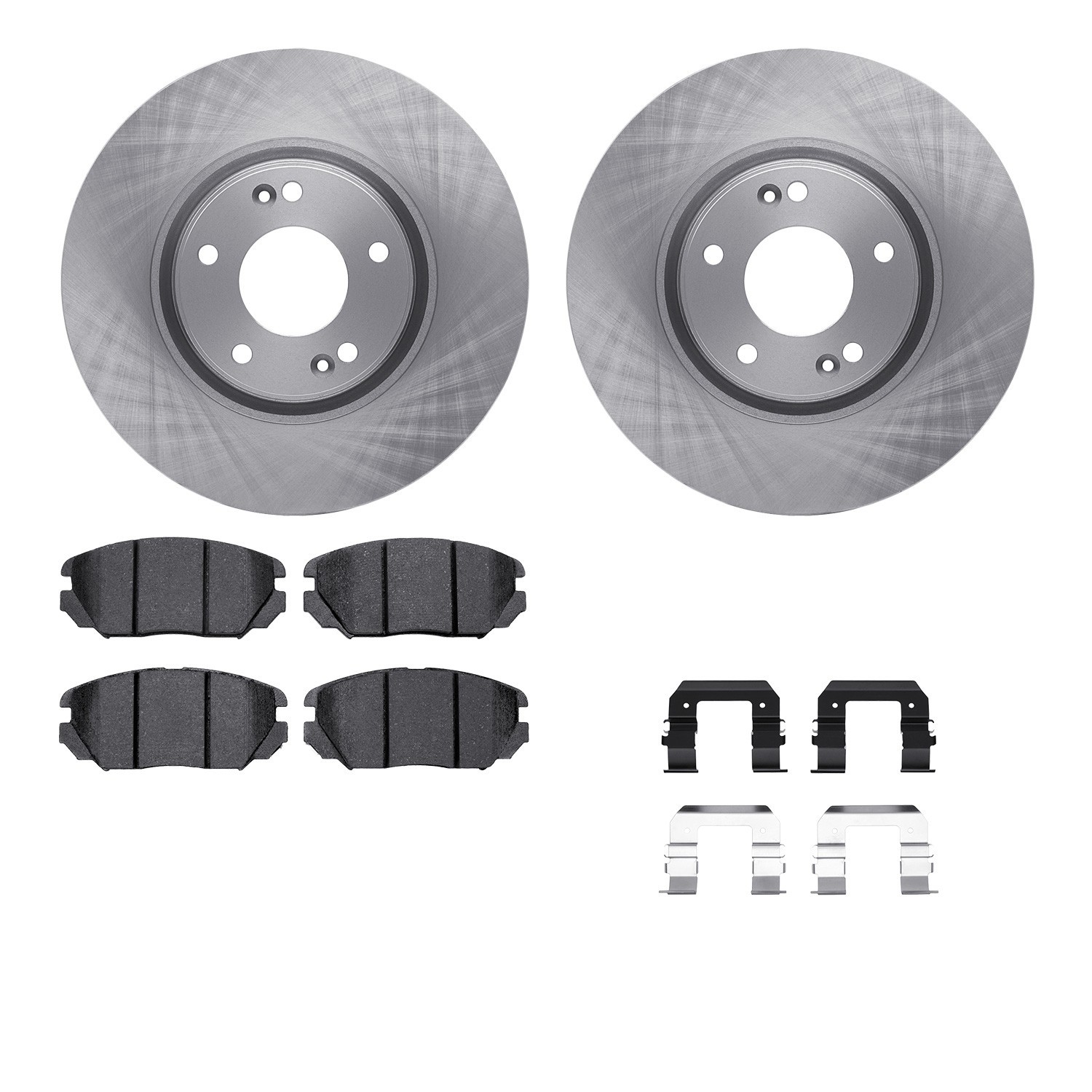 DYN 6512-03213 DFC Brake Rotor with 5000 Brake Pads and Hardware Kit