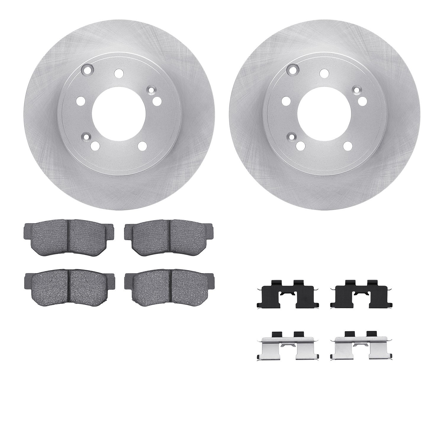 DYN-6512-03256 DFC Brake Rotor with 5000 Brake Pads and Hardware Kit