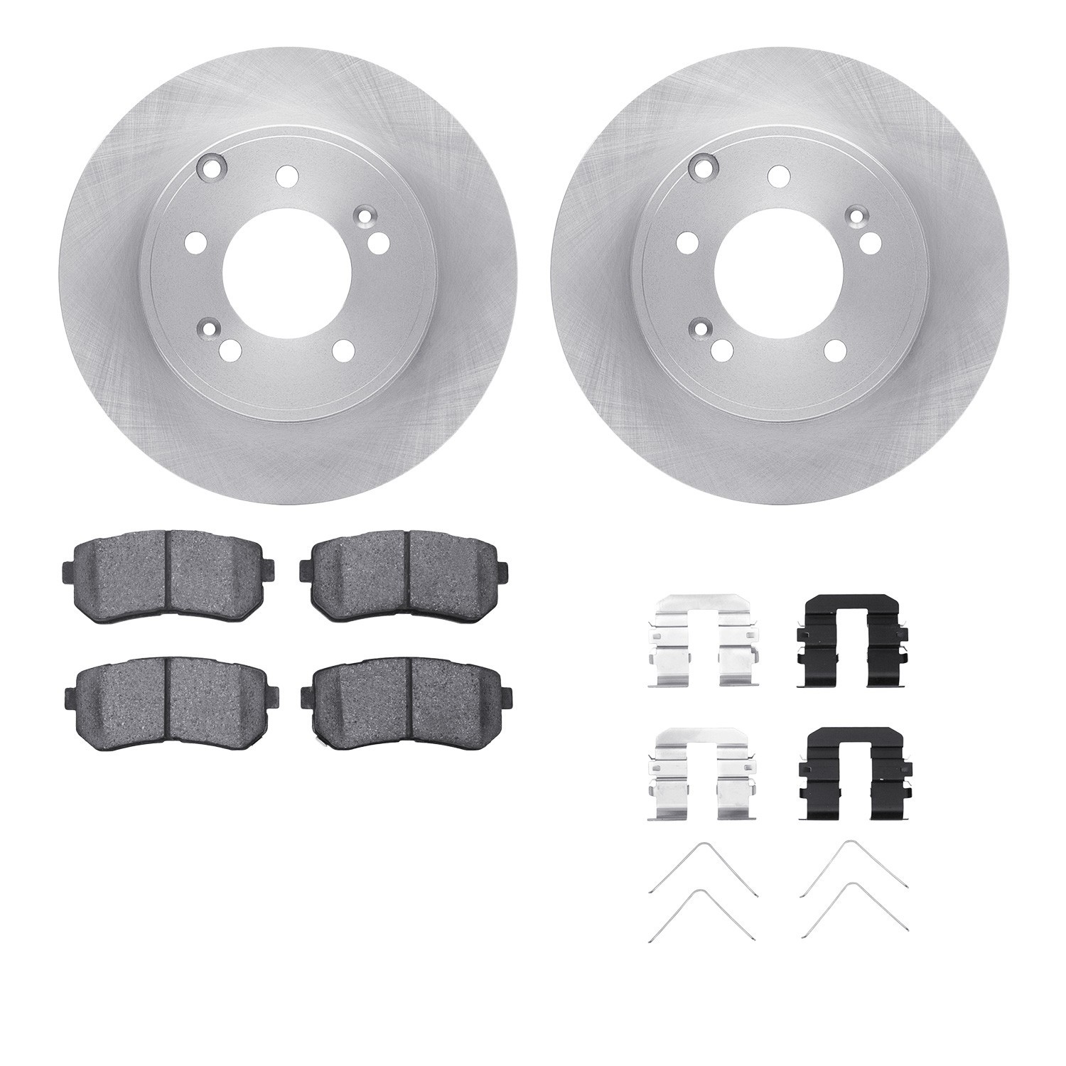 DYN 6512-03260 DFC Brake Rotor with 5000 Brake Pads and Hardware Kit