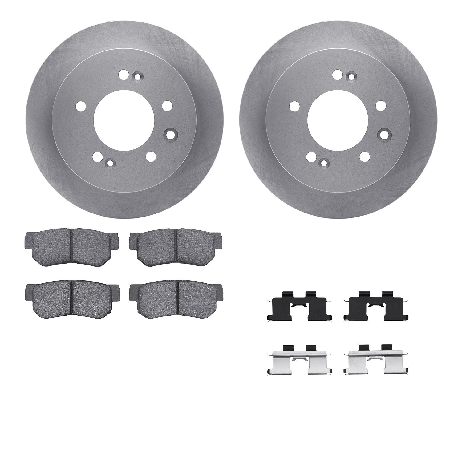 DYN-6512-03275 DFC Brake Rotor with 5000 Brake Pads and Hardware Kit