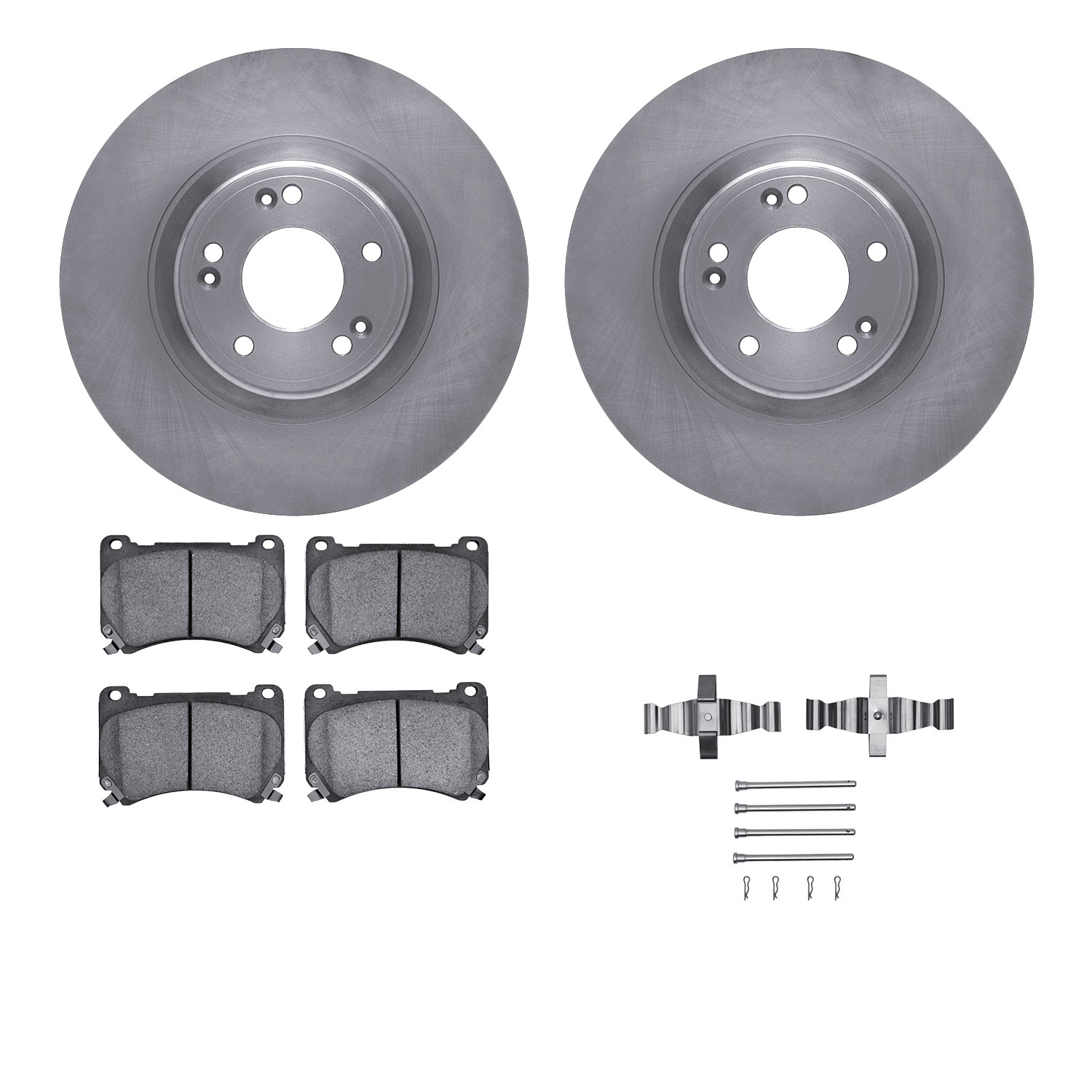 DYN 6512-03282 DFC Brake Rotor with 5000 Brake Pads and Hardware Kit